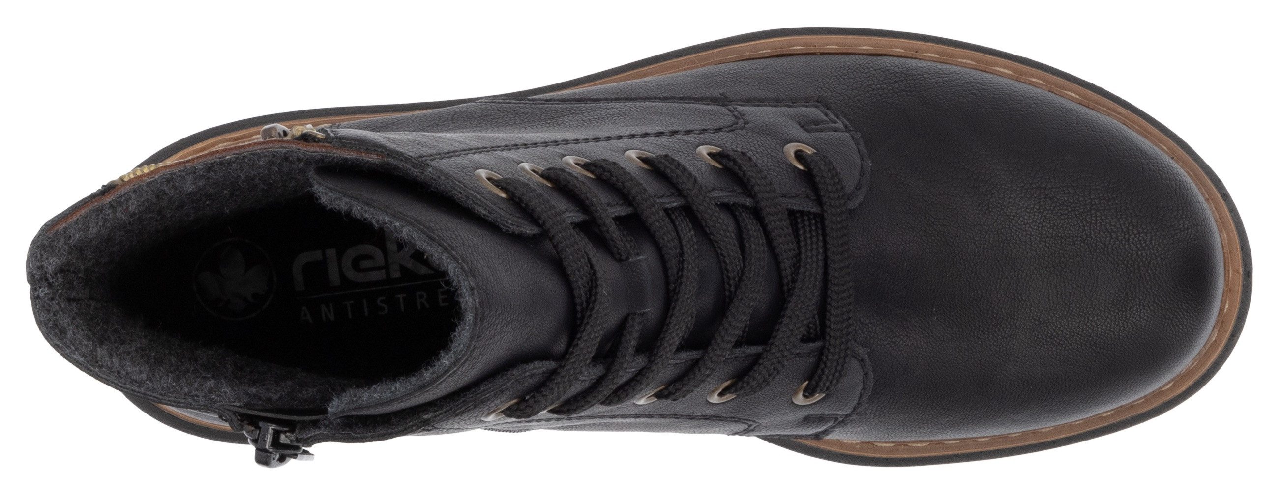 Rieker Veterlaarsjes lace-up boots, block heel, with practical inner zipper