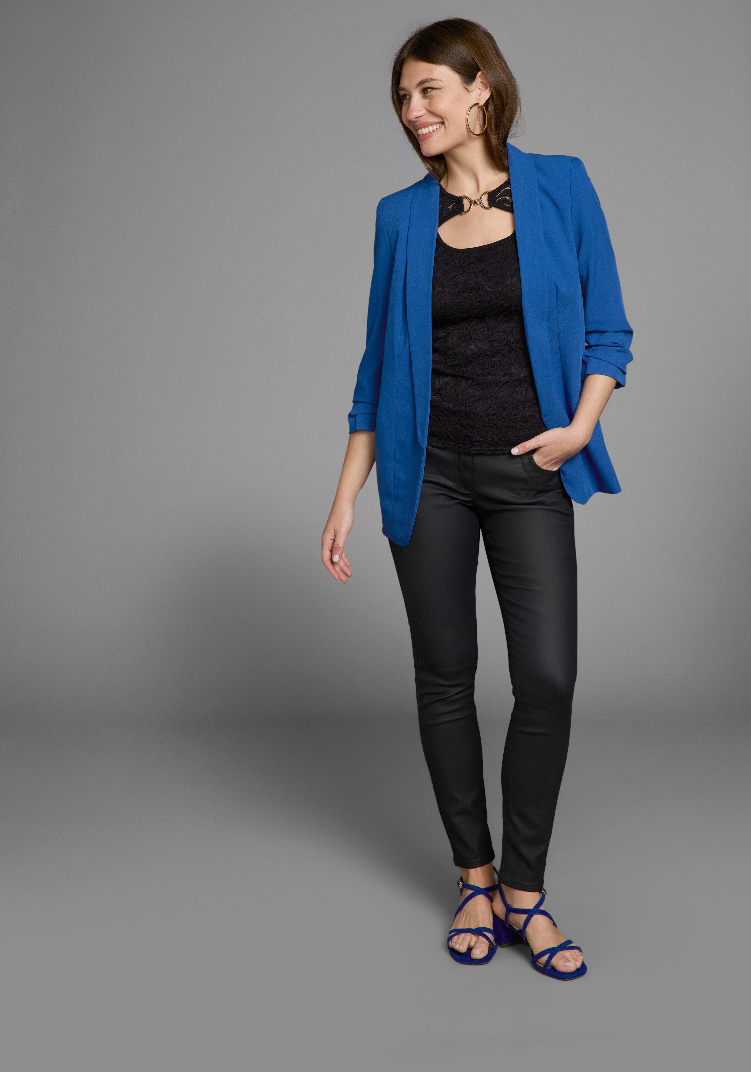 Melrose Kanten top met siergesp