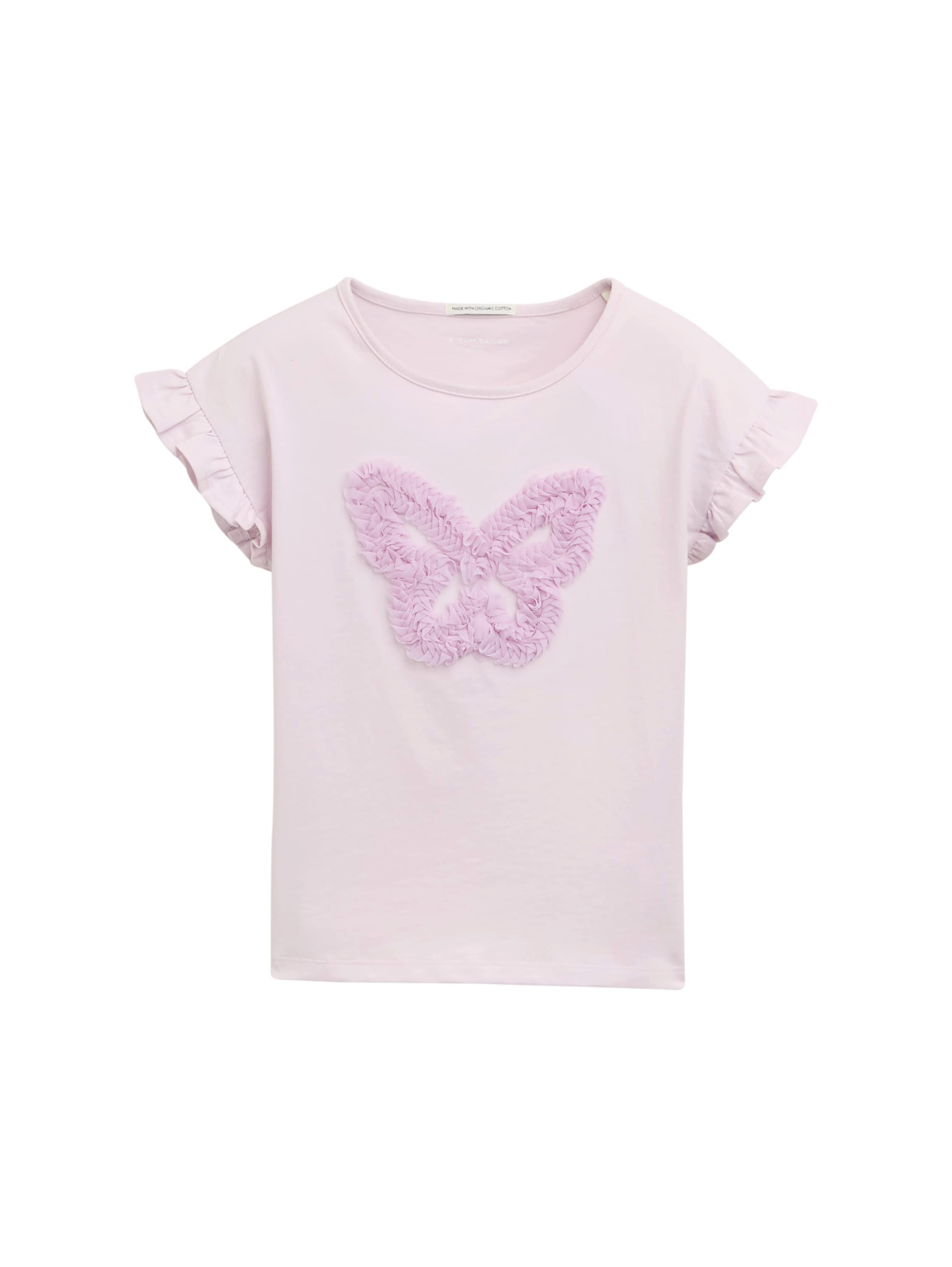 Tom Tailor T-shirt met ruches meisjes t-shirts maat 92 paars
