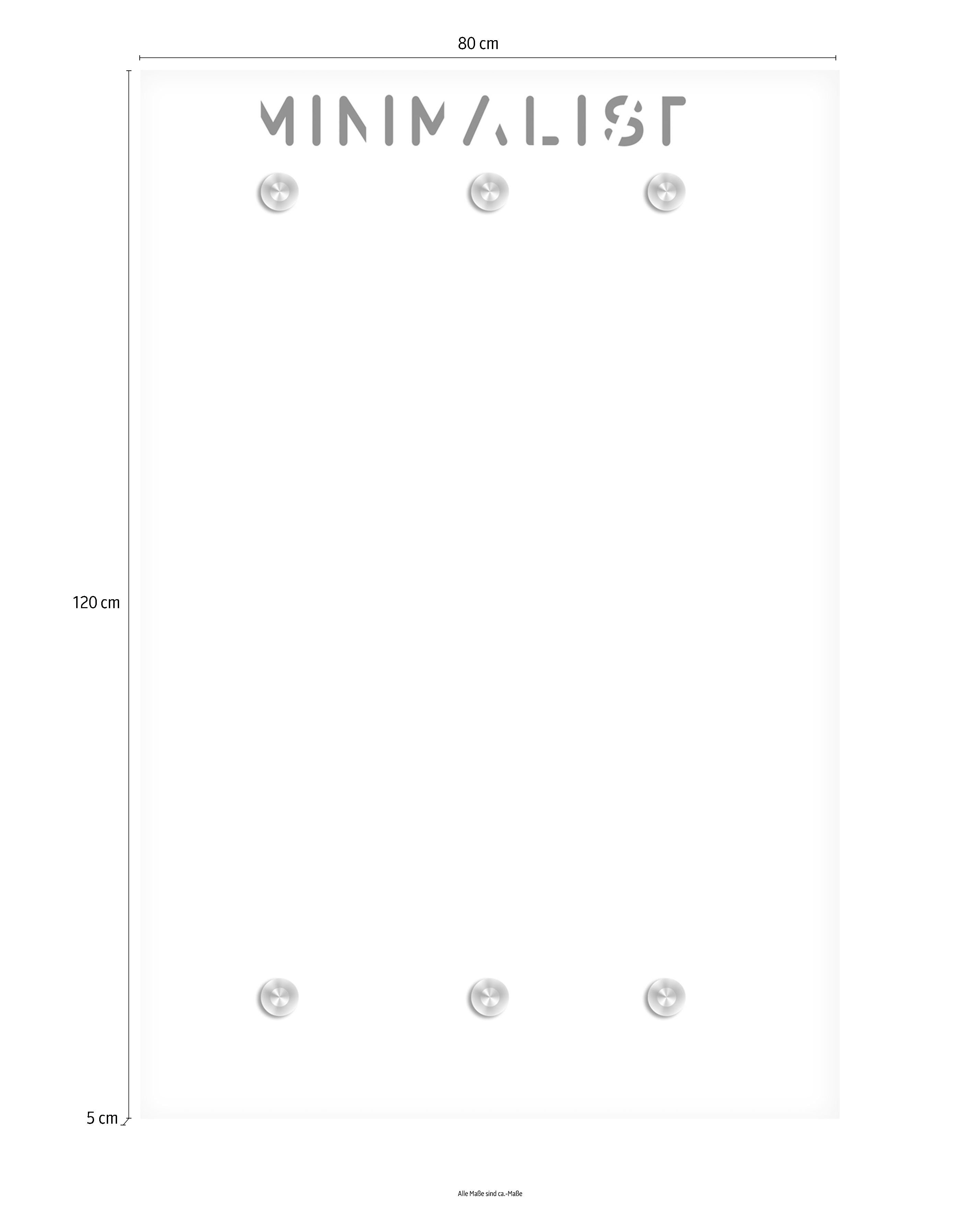 queence Kapstok MINIMALIST met 6 haken, 80 x 120 cm
