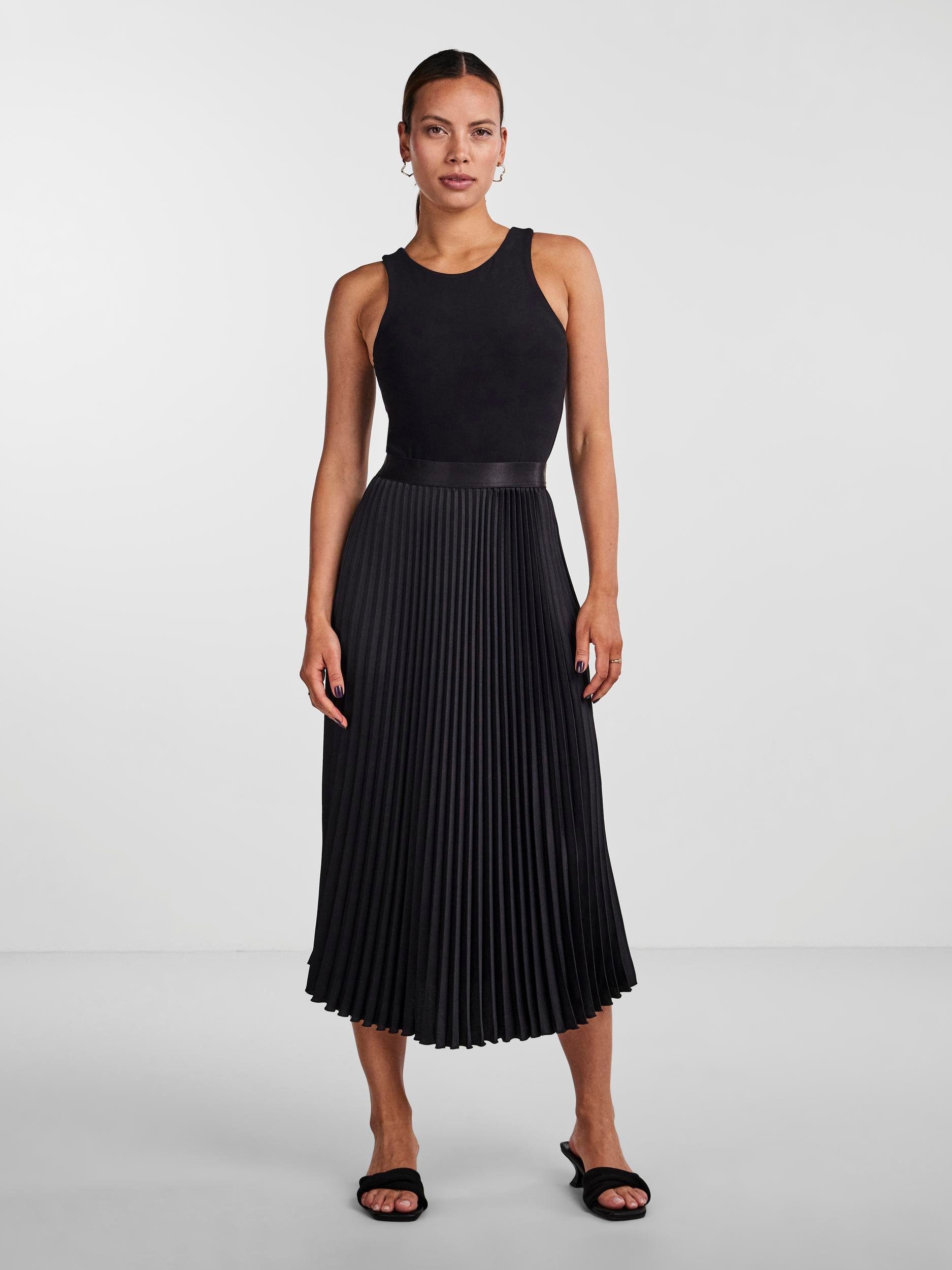 Y.A.S Plissérok YASCELINE HW MIDI SKIRT S. NOOS