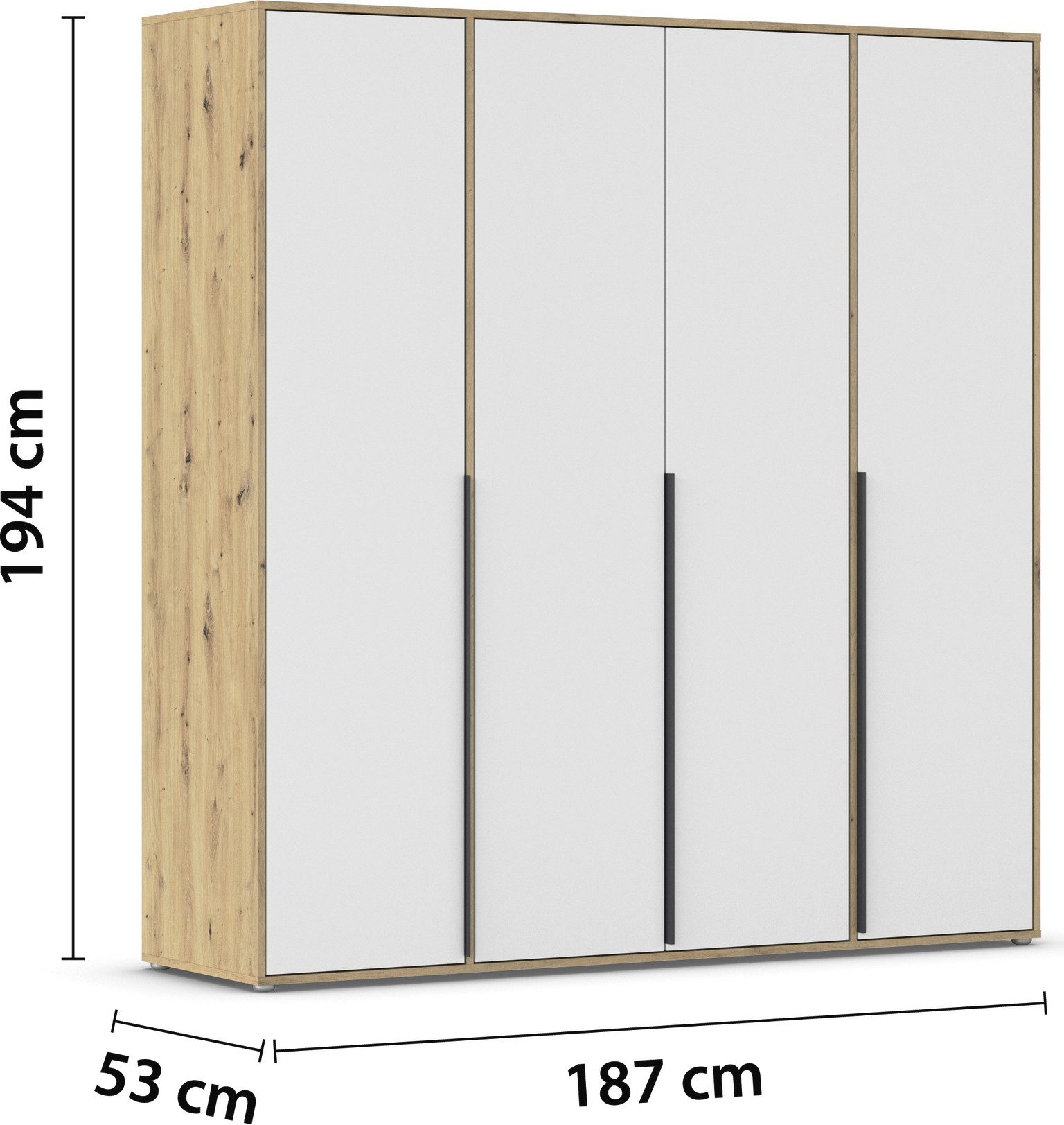 rauch Draaideurkast Kledingkast Kast Garderobe Wasmand NAGATA veel Opbergruimte met moderne stanggrepen in grijs metallic topseller made in germany