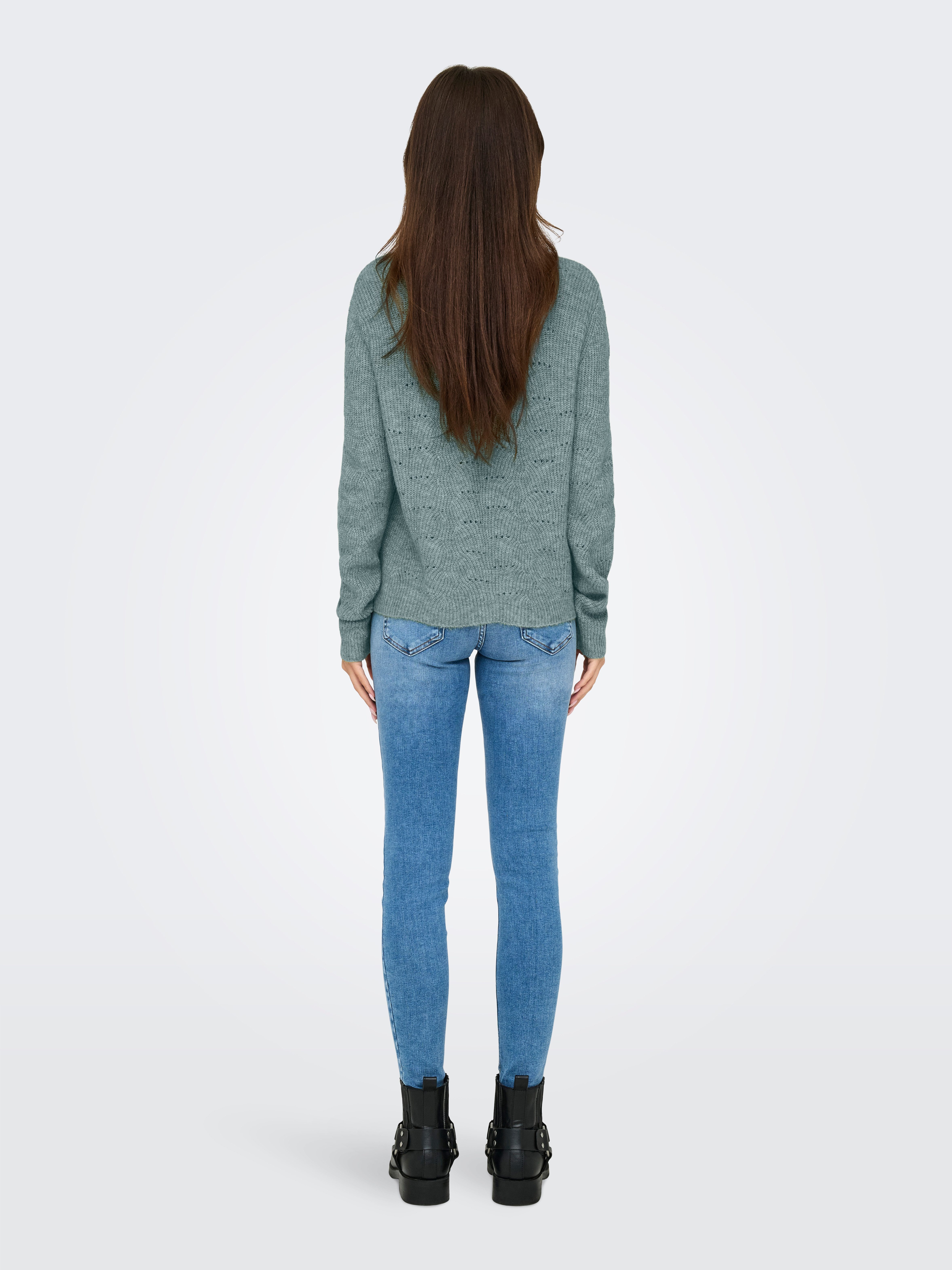 Only Trui met ronde hals ONLLOLLI L/S PULLOVER KNT NOOS