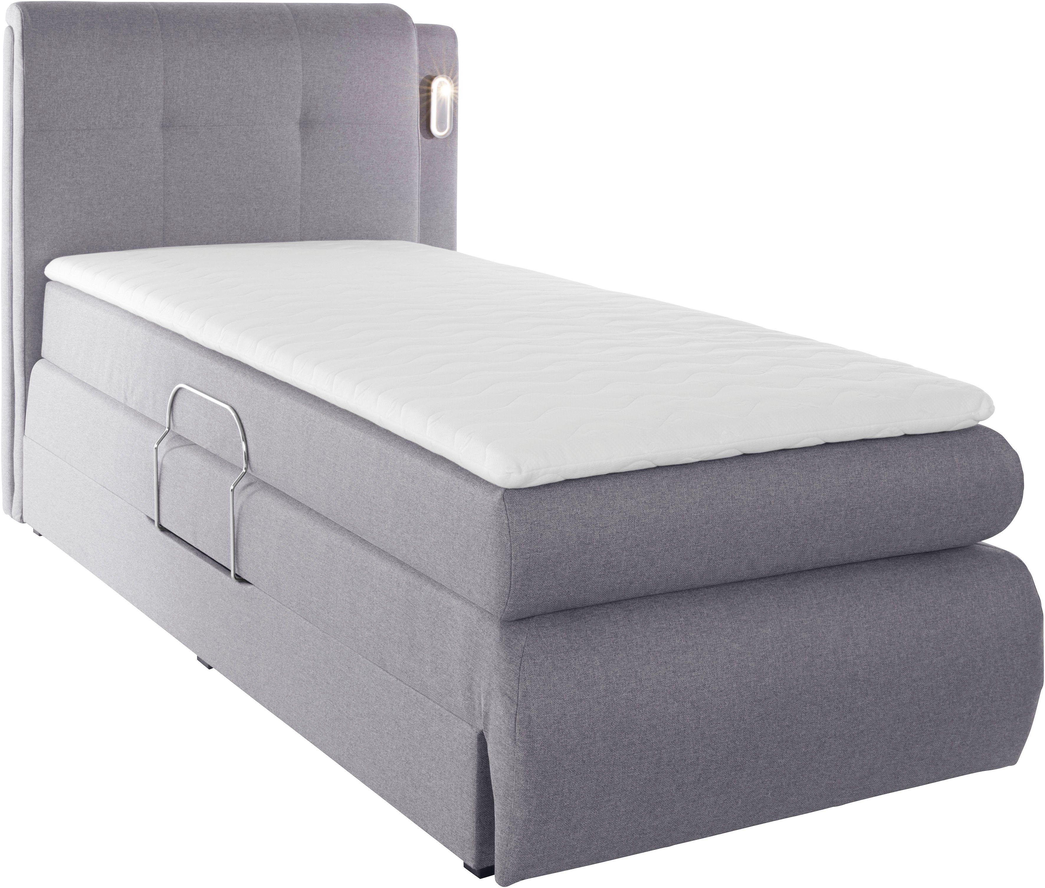 COLLECTION AB Boxspring Borna inclusief bedkist, ledverlichting en topmatras