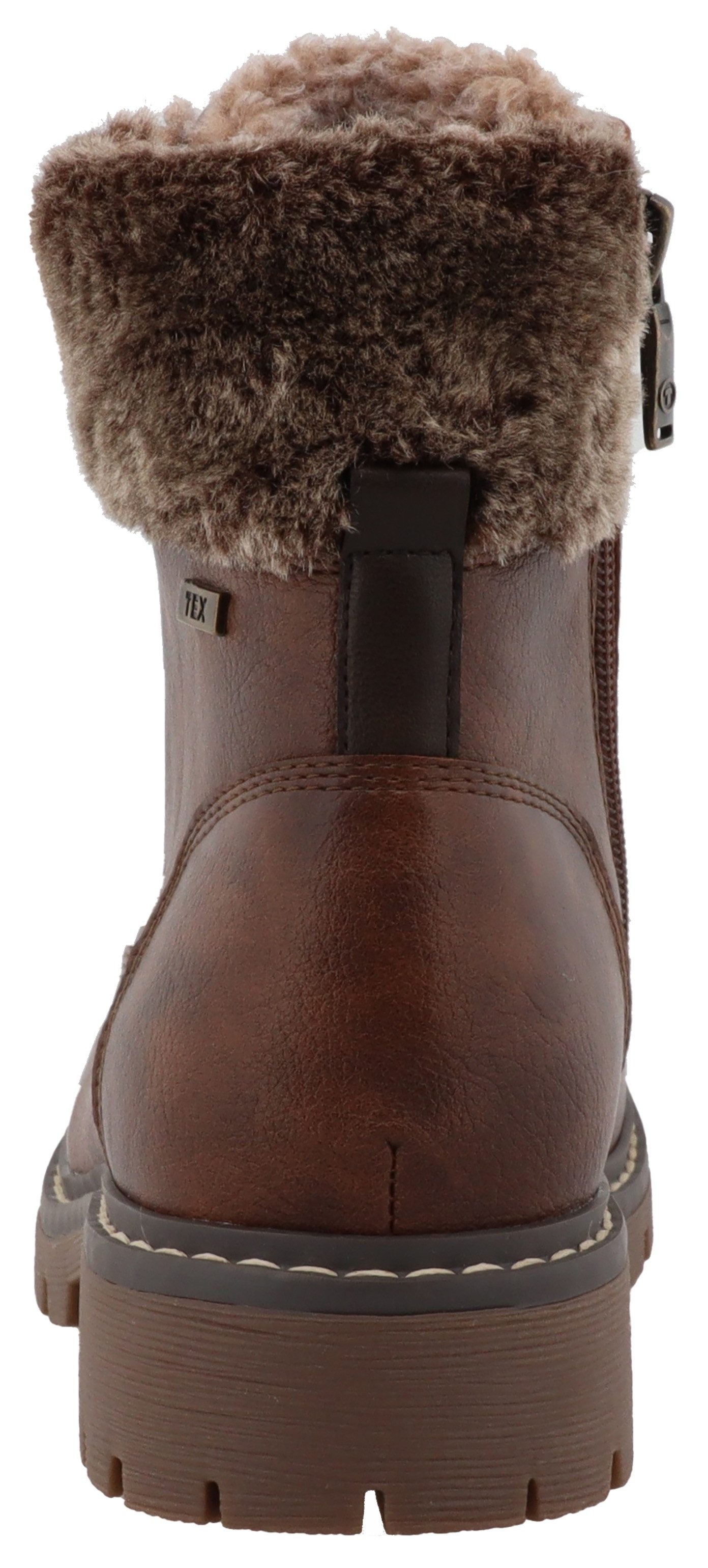 Tom Tailor Winterlaarzen hakken, winter-enkellaars, veterschoenen in comfortabele vorm