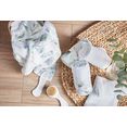 rotho babydesign stoffen luiers mousseline doek wit-natural leaves gemaakt in europa (set, 2 stuks) wit