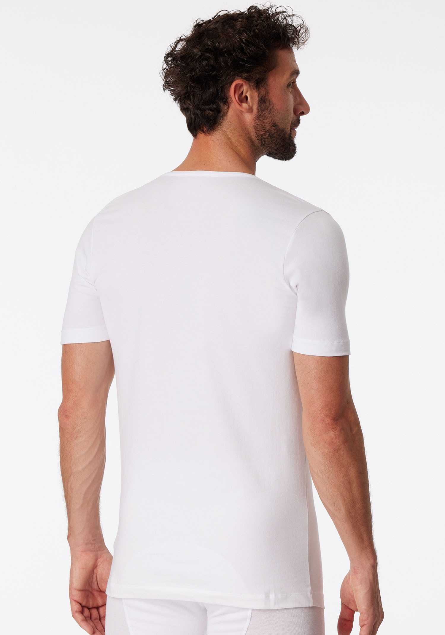 Schiesser Shirt met V-hals 95/5 met een diepe v-hals (Set van 2)