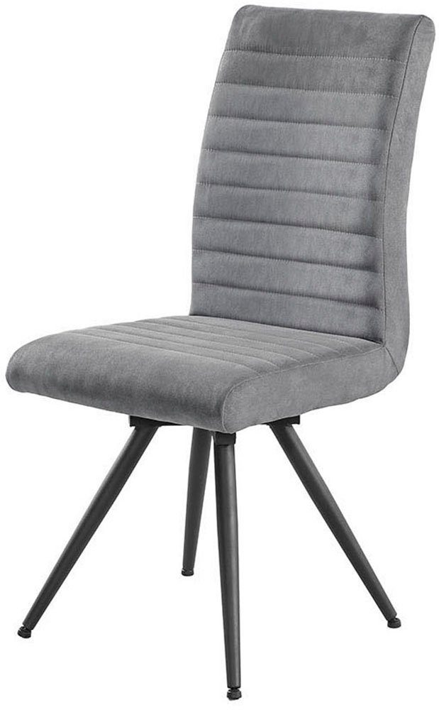 Jockenhöfer Gruppe Eetkamerstoel Hannes, draaistoel Inclusief draaifunctie (360° draaibaar) (set, 4 stuks) 4 poot stoelen grijs