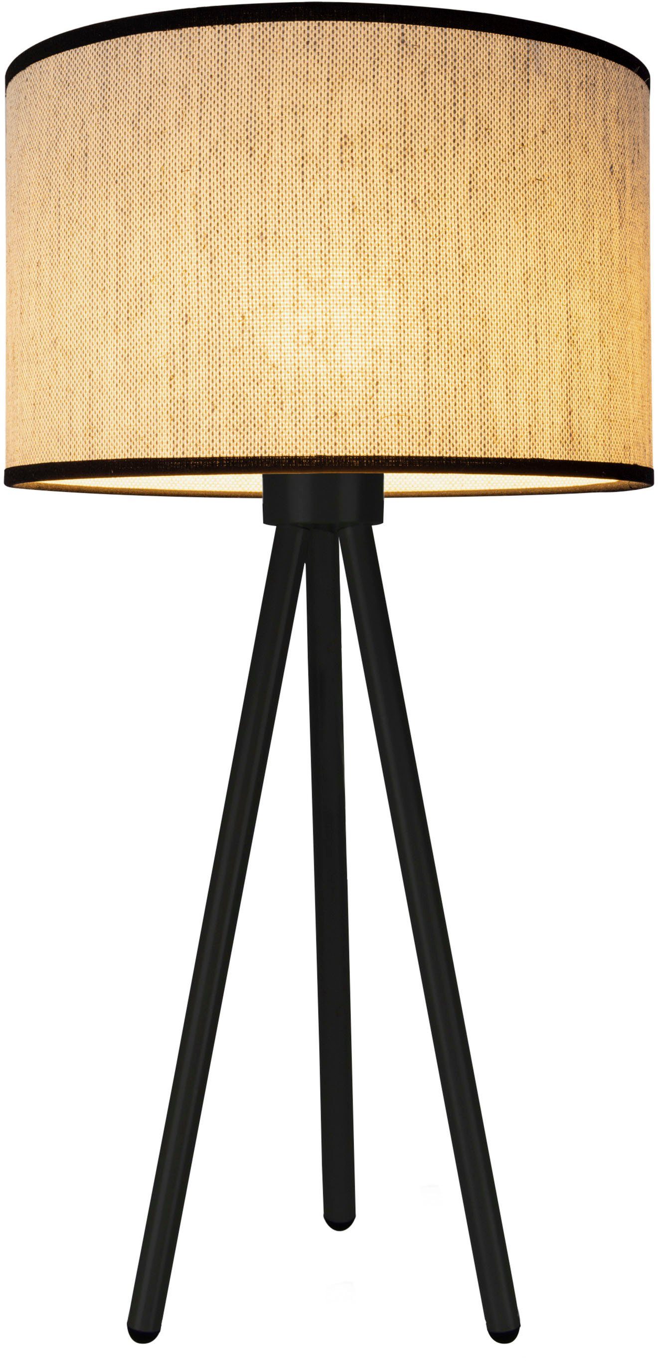 andas Tafellamp Virrat, in Scandinavische stijl Tafellamp met linnen kap, in tijdloos ontwerp, Made in Europe (1 stuk)