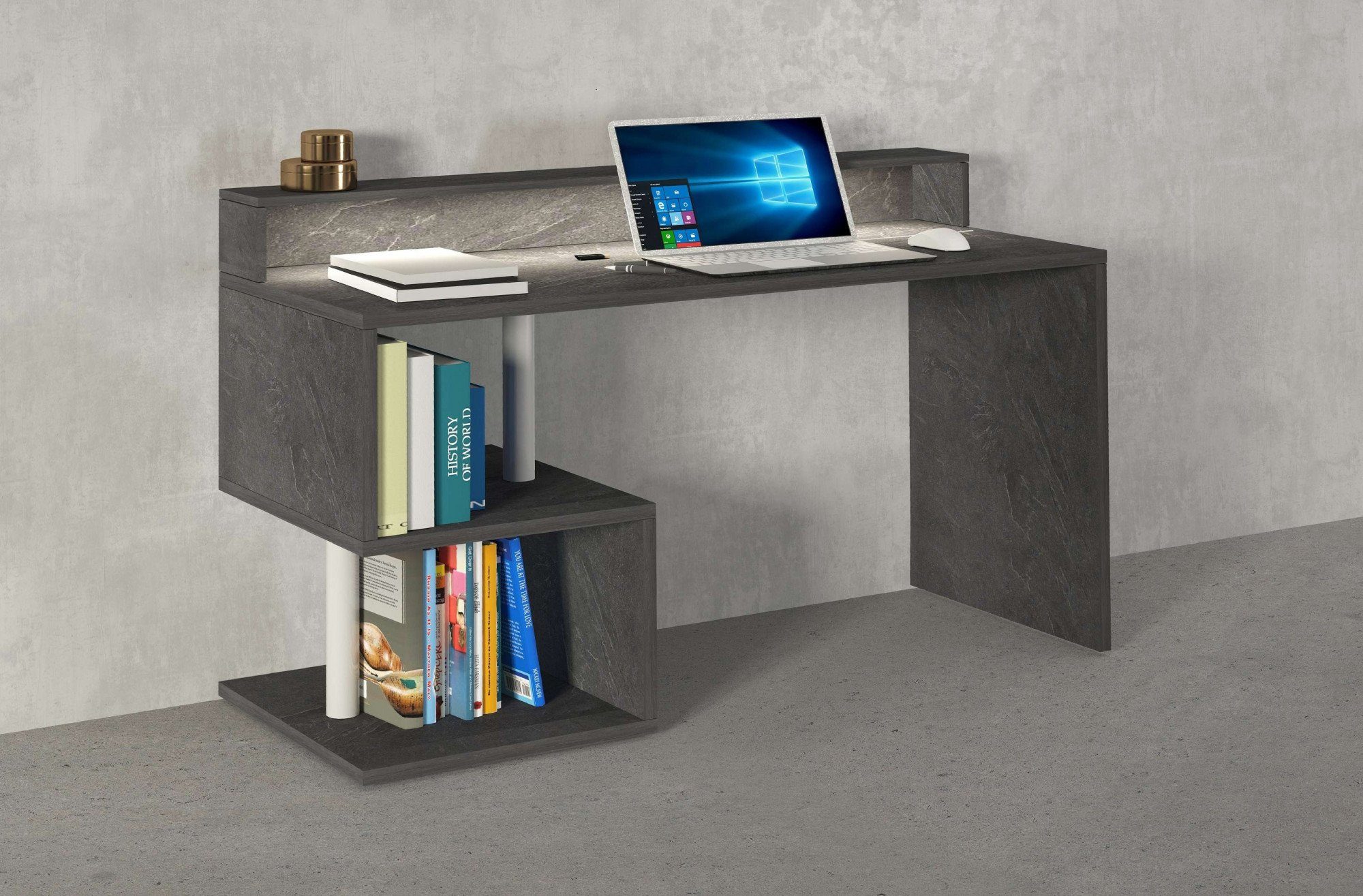 INOSIGN Bureau Essence, modern ontwerp in verschillende breedtes, met en zonder monitorsteun, gemaakt in italië