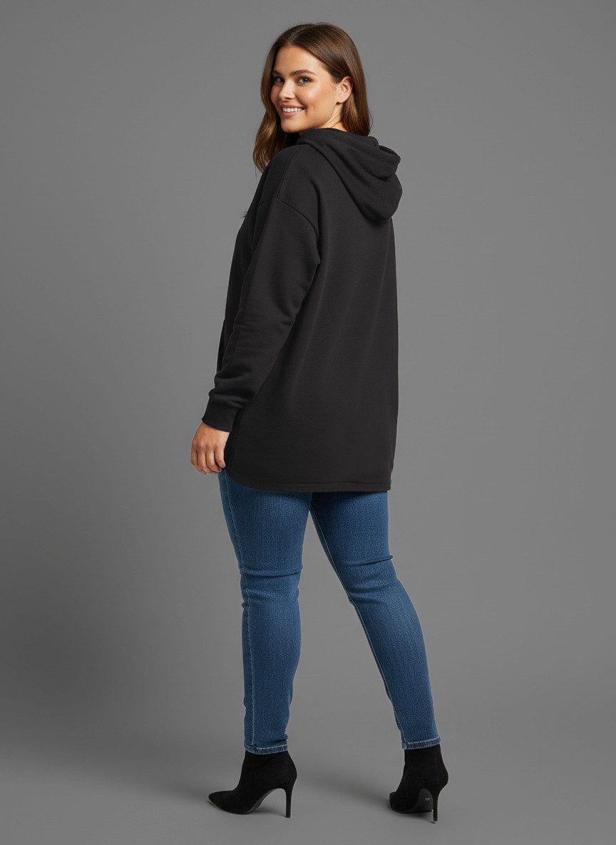 MUSTANG Hoodie in oversized look van zacht katoen – grote maten