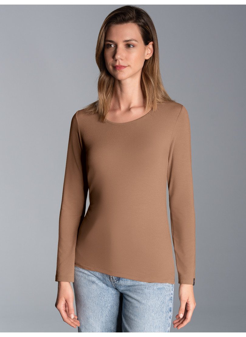 Trigema Longsleeve TRIGEMA shirt van viscose met lange mouwen (1-delig)