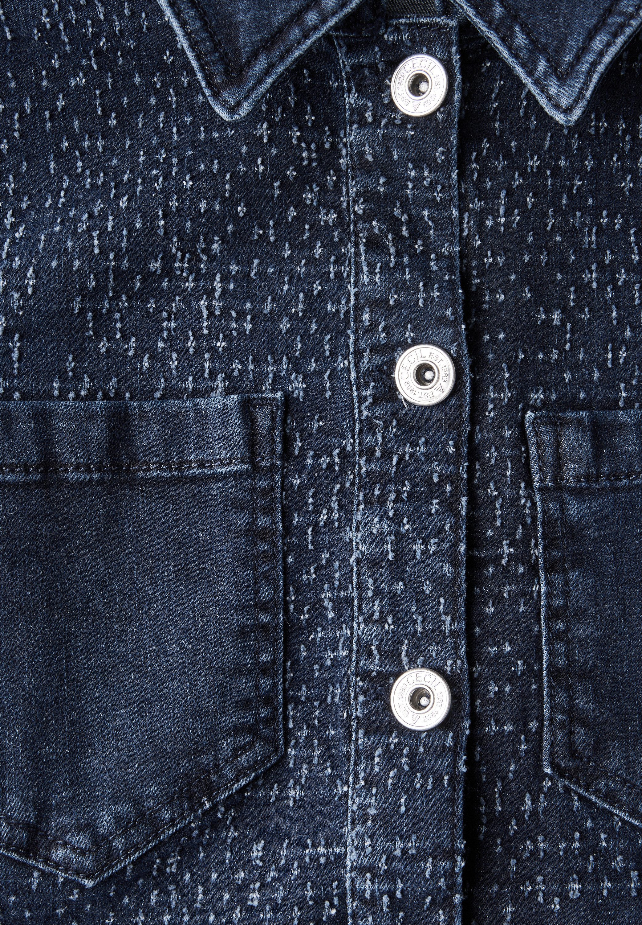 Cecil Jeansjack in bouclé look