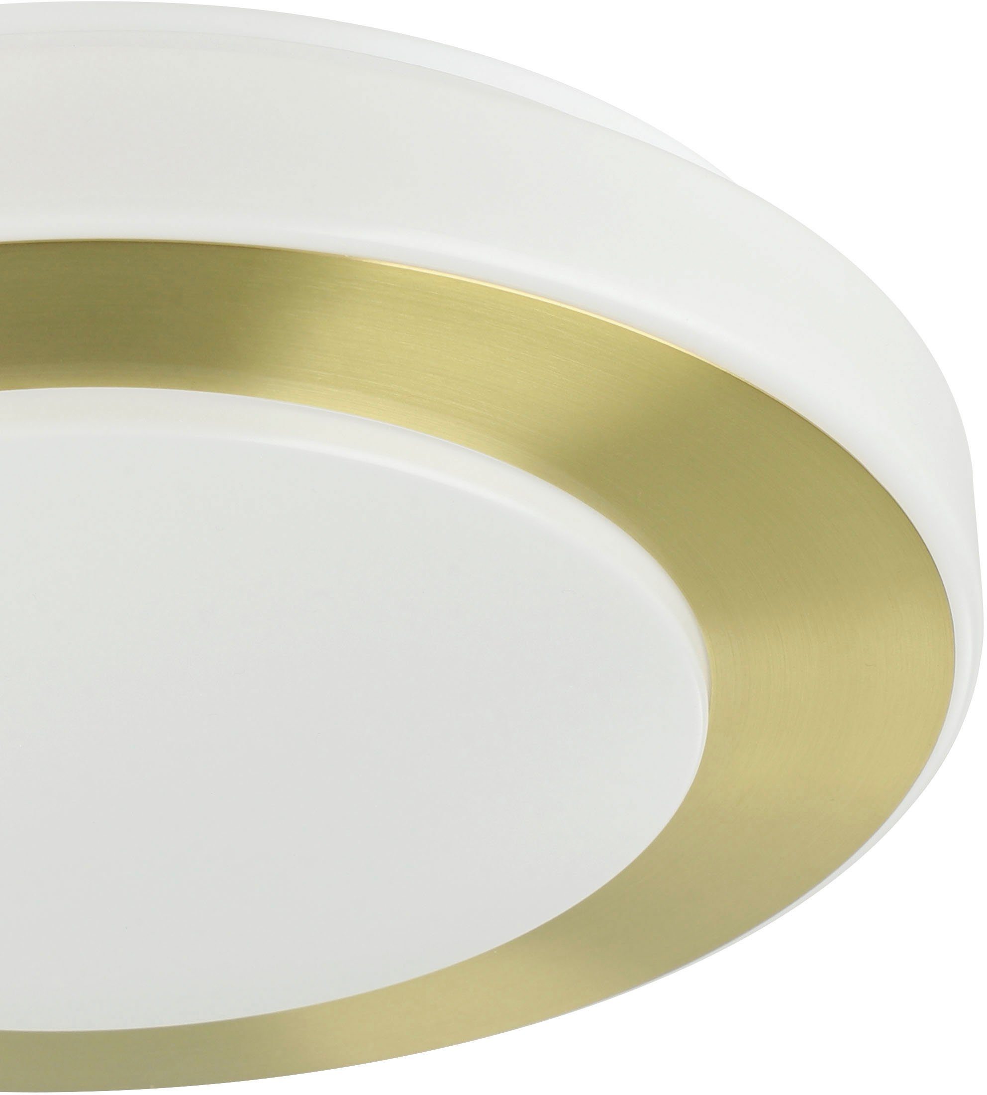 EGLO Plafondlamp Led CARPI Plafondlamp in messing en wit van staal - 3,6W - warmwit (1 stuk)