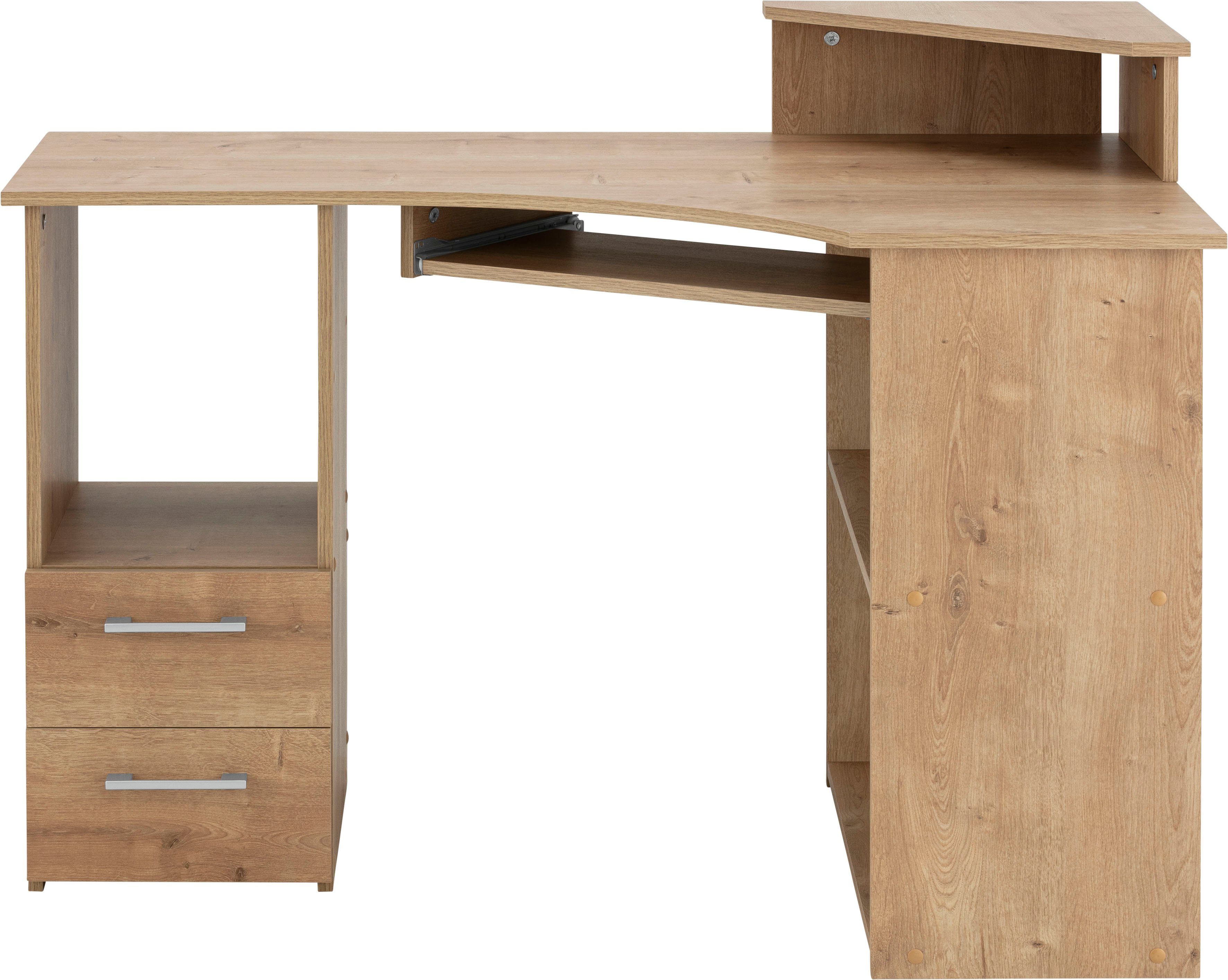 VOGL Möbelfabrik Bureau Sam Breedte 137 cm, met uittrekplank voor het toetsenbord en towervak