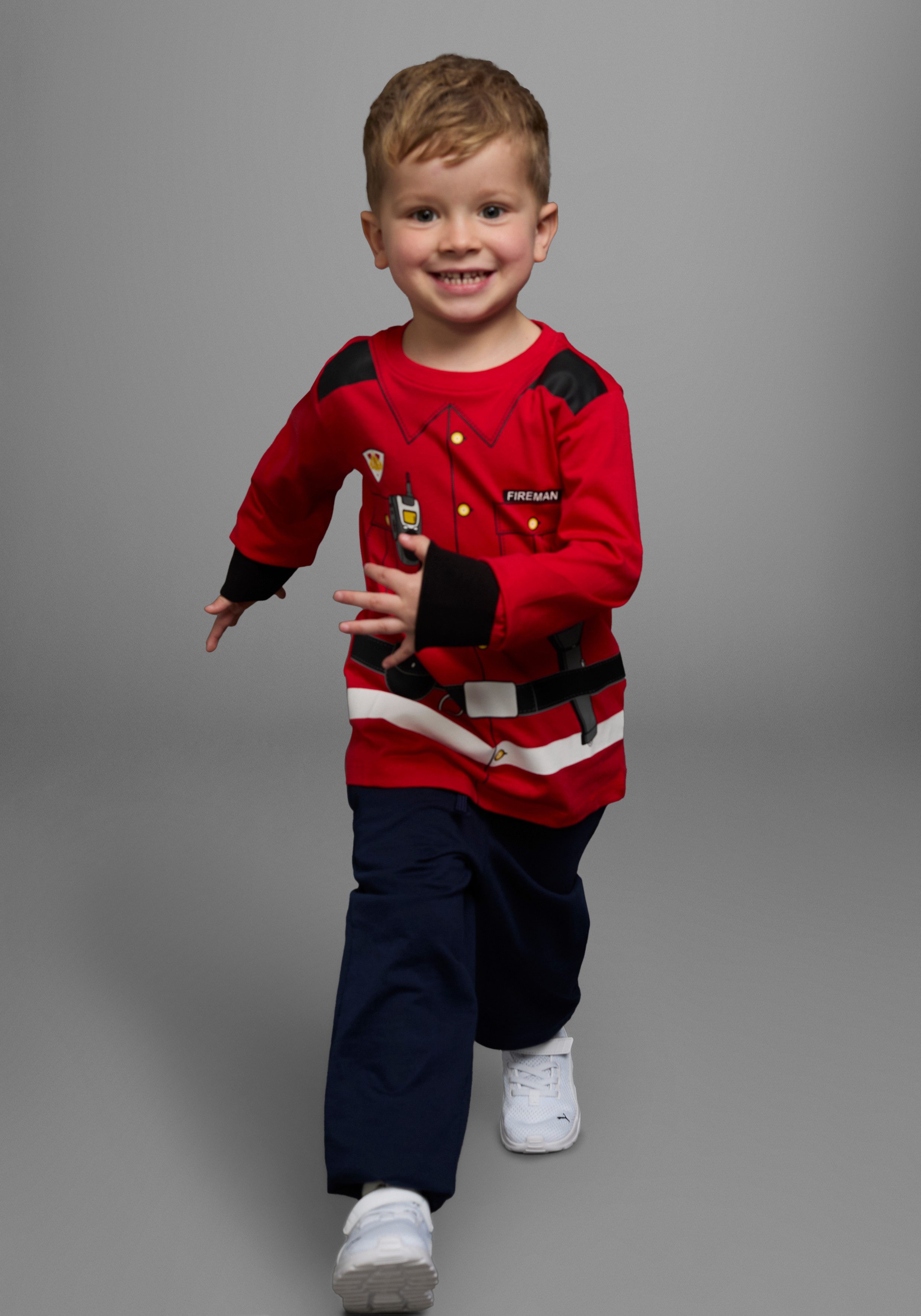 KIDSWORLD Shirt met lange mouwen Brandweer Lange mouwen, basic pasvorm, bedrukt, ronde hals