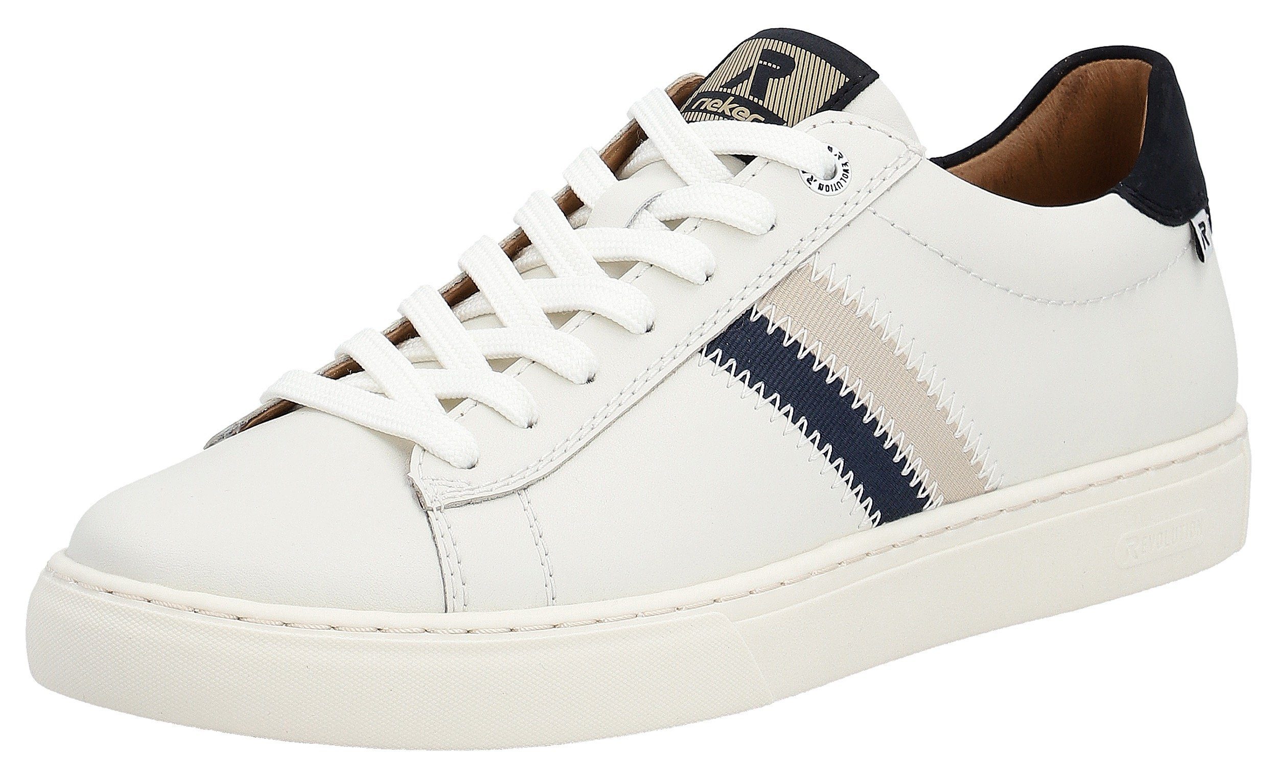 RIEKER Sport Sneakers met leren binnenvoering, vrijetijdsschoen, lage schoen, veterschoen