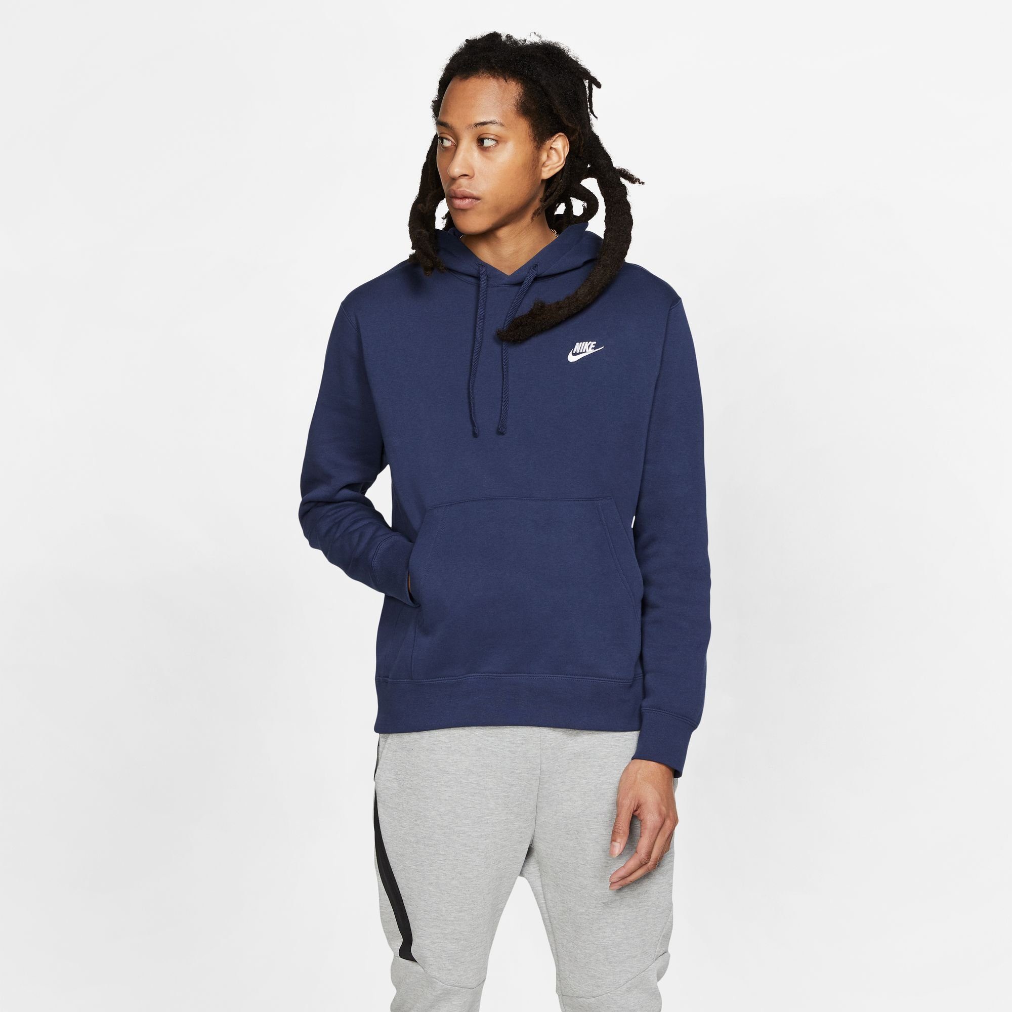 Nike Sportswear Hoodie CLUB FLEECE PULLOVER HOODIE heren hoodies maat M blauw