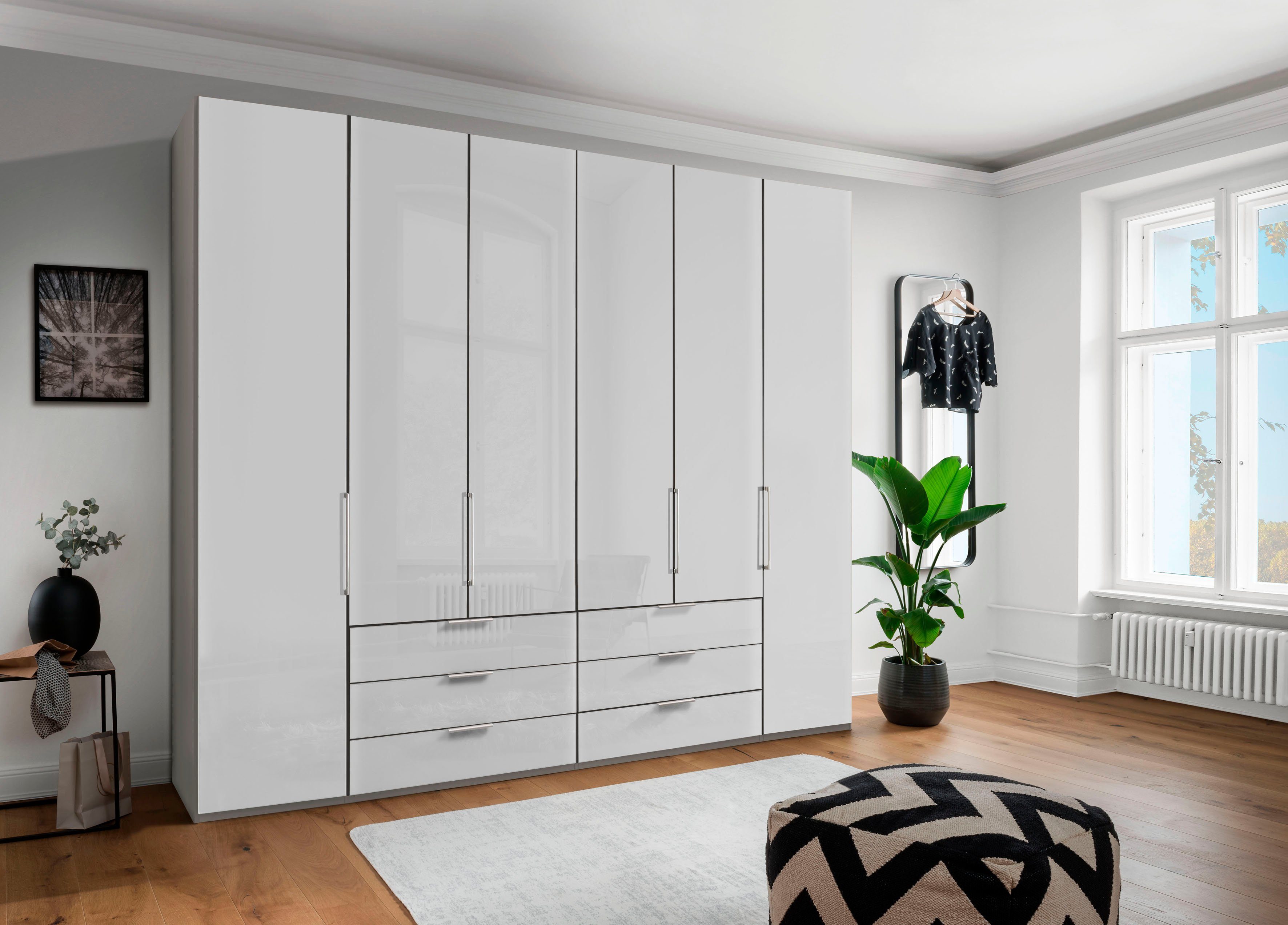 WIEMANN Vouwdeurkast Monaco, Kledingkast, Kast, Linnenkast, met elegant glazen front
