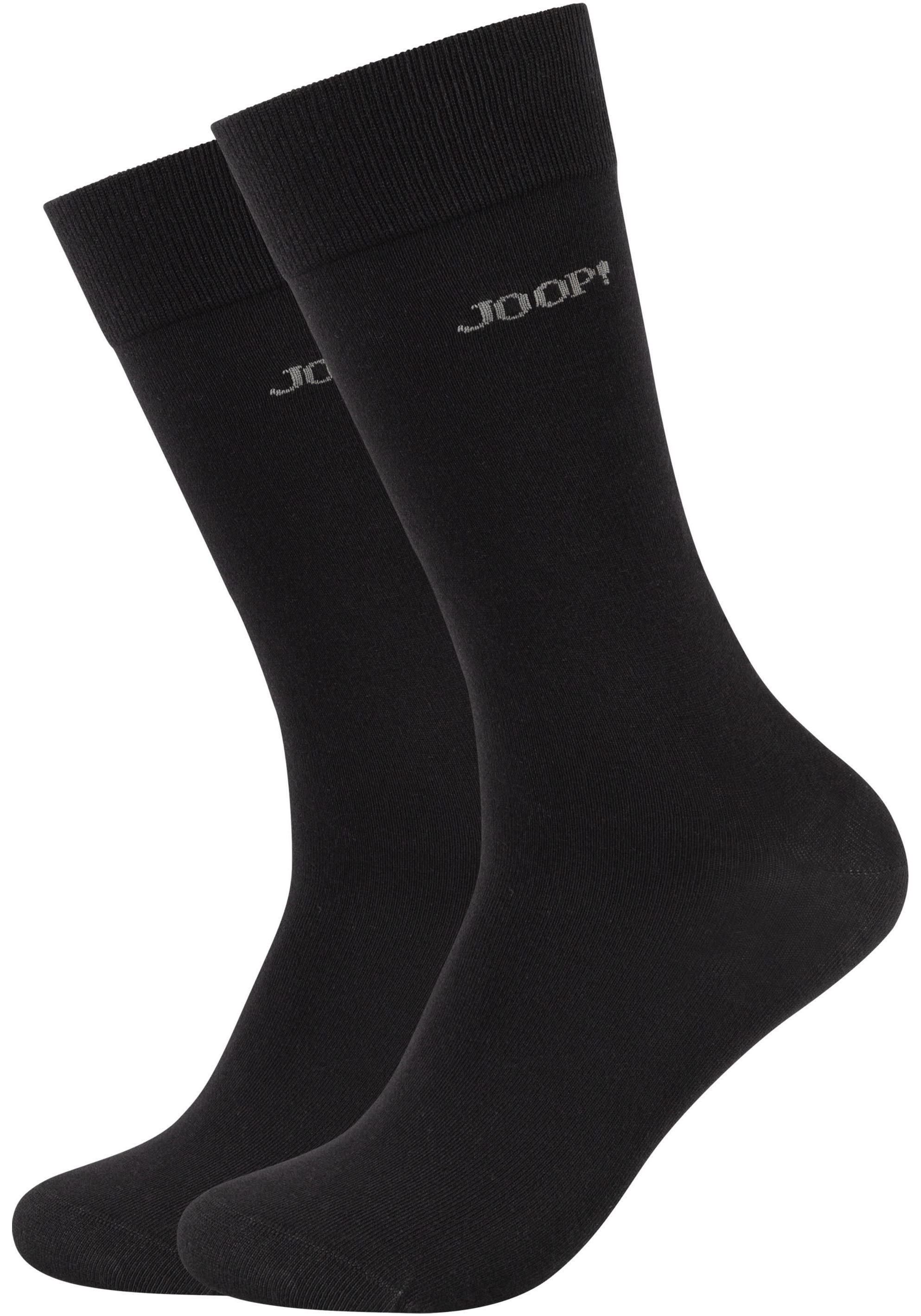 JOOP! Sokken Premium Essentials, versterkte hiel, duurzame teen (Set van 4)