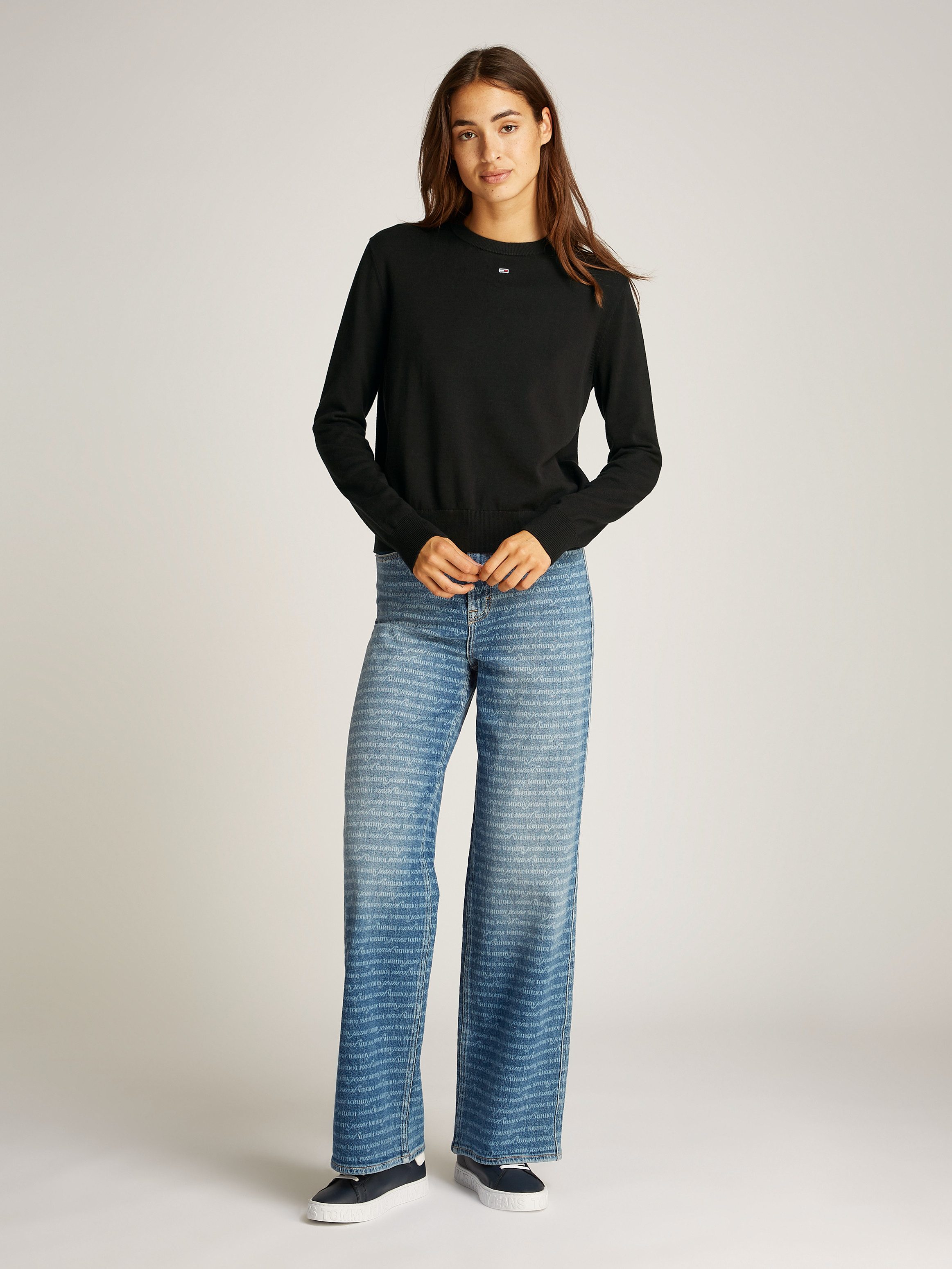 Tommy Jeans Curve Trui met ronde hals TJW ESSENTIAL CREW SWEATER EXT