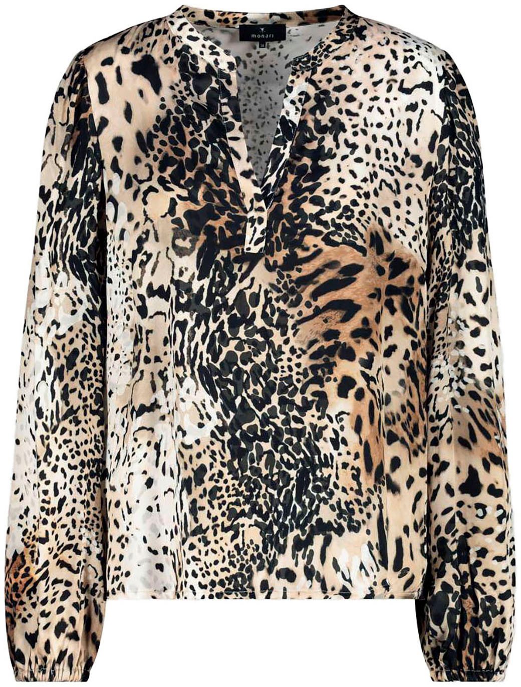 Monari Blouse zonder sluiting Blouse leo allover met all-over animal-print