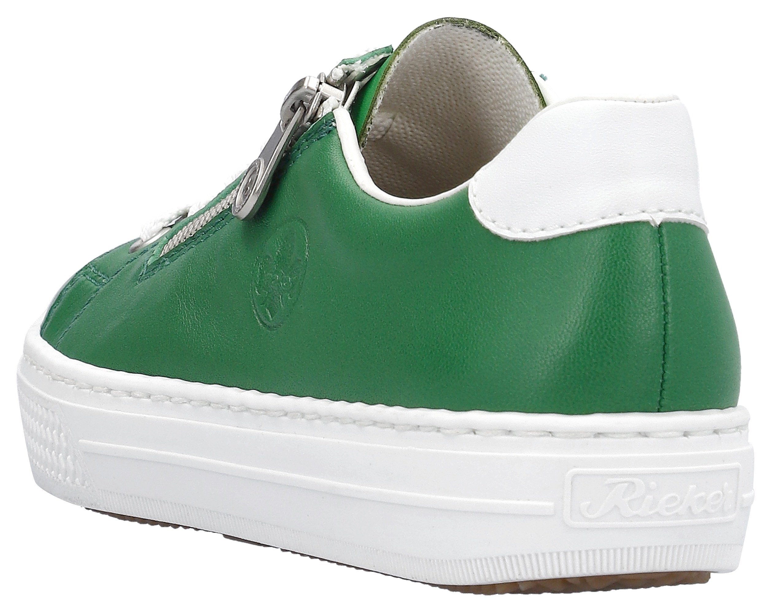 Rieker Plateausneakers met zijrits, vrijetijdsschoen, lage schoen, veterschoen