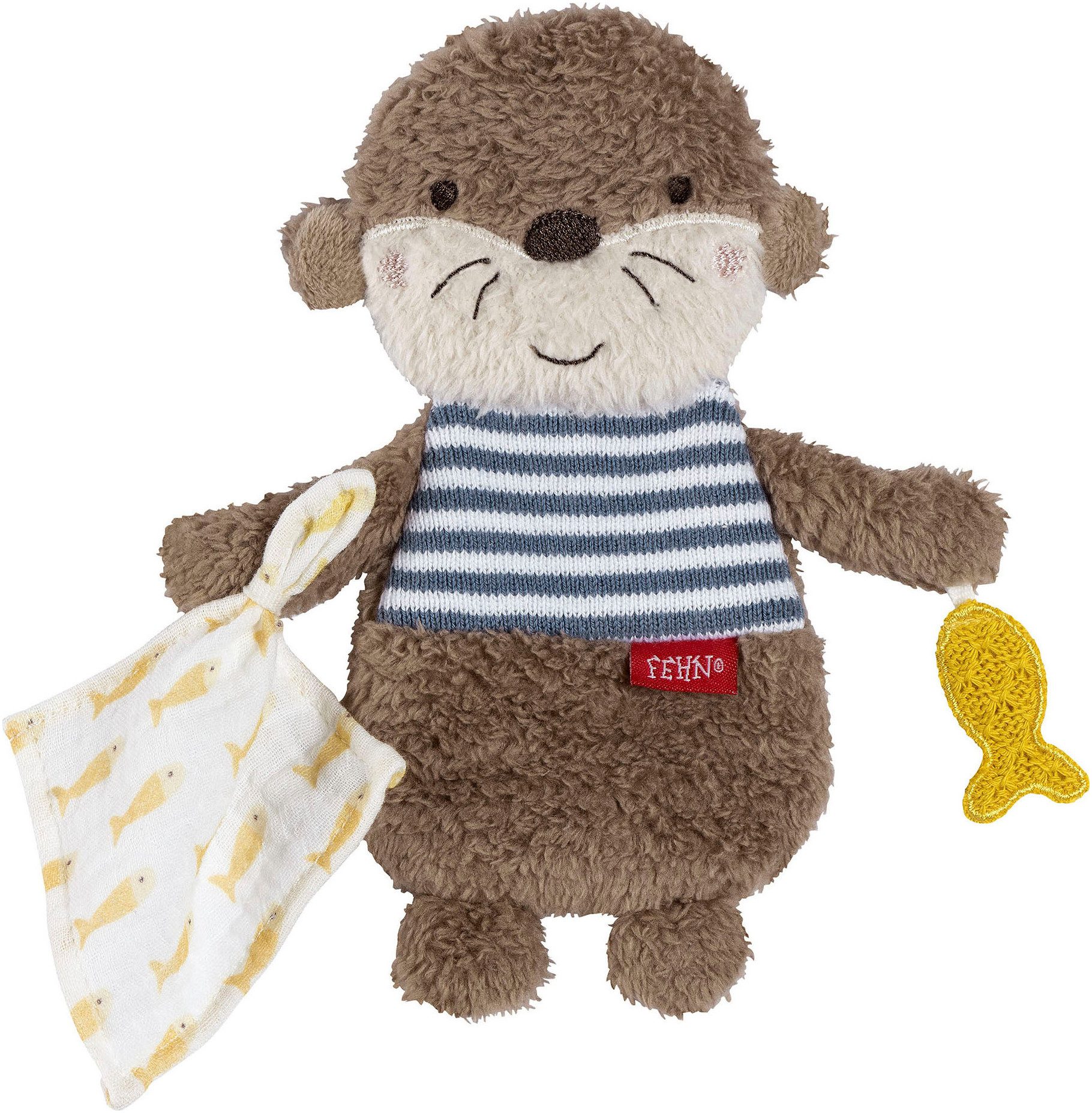 Fehn Knuffeldoek Otter Theo, geboorteset middel (3-delig)