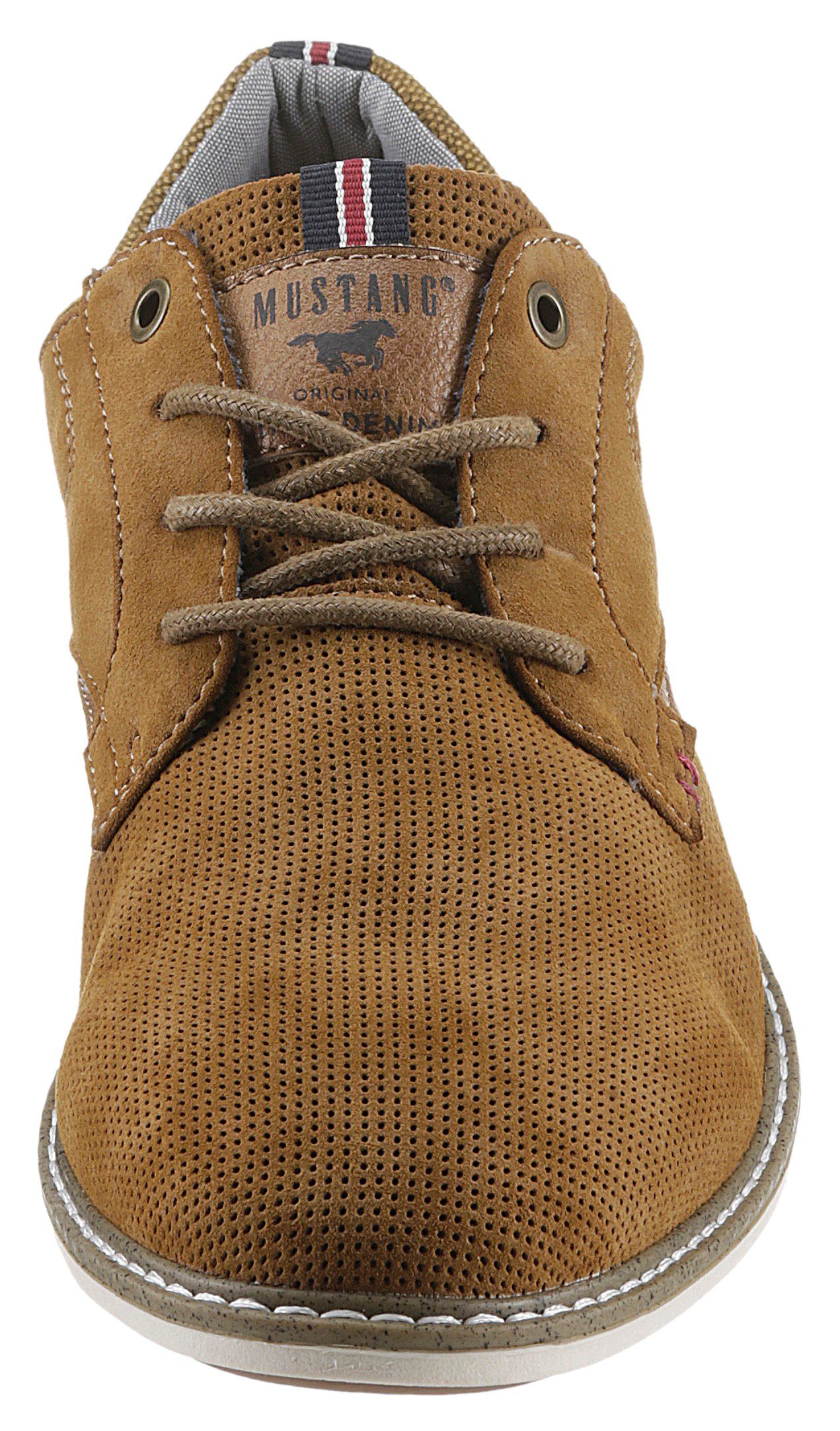 Mustang Shoes Veterschoenen , vrijetijdsschoen, lage schoen, veterschoen met perforatie