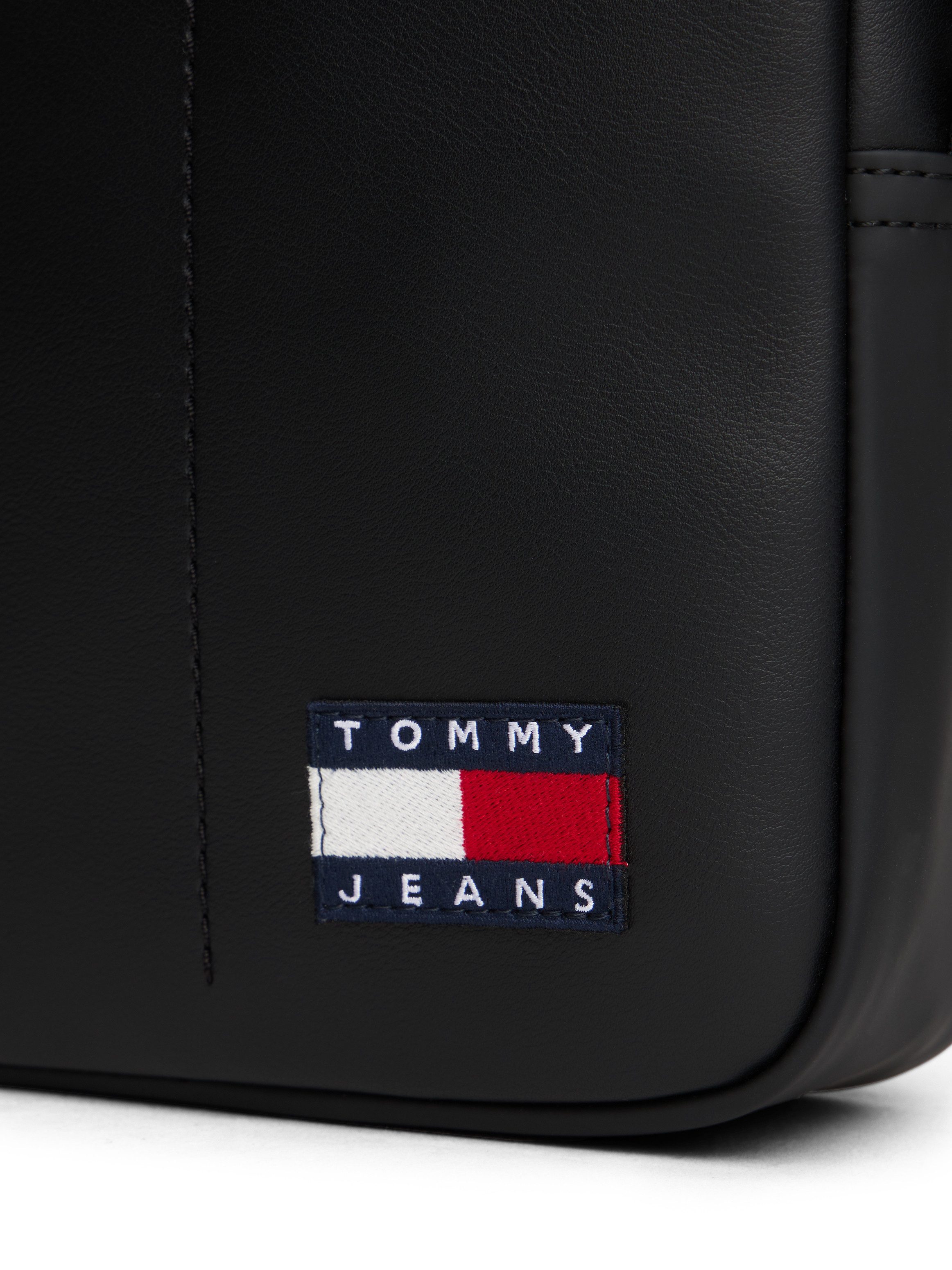 TOMMY JEANS Schoudertas TJM ESS DAILY PU REPORTER , heren vrijetijdstas, schoudertas met tommy jeans vlag