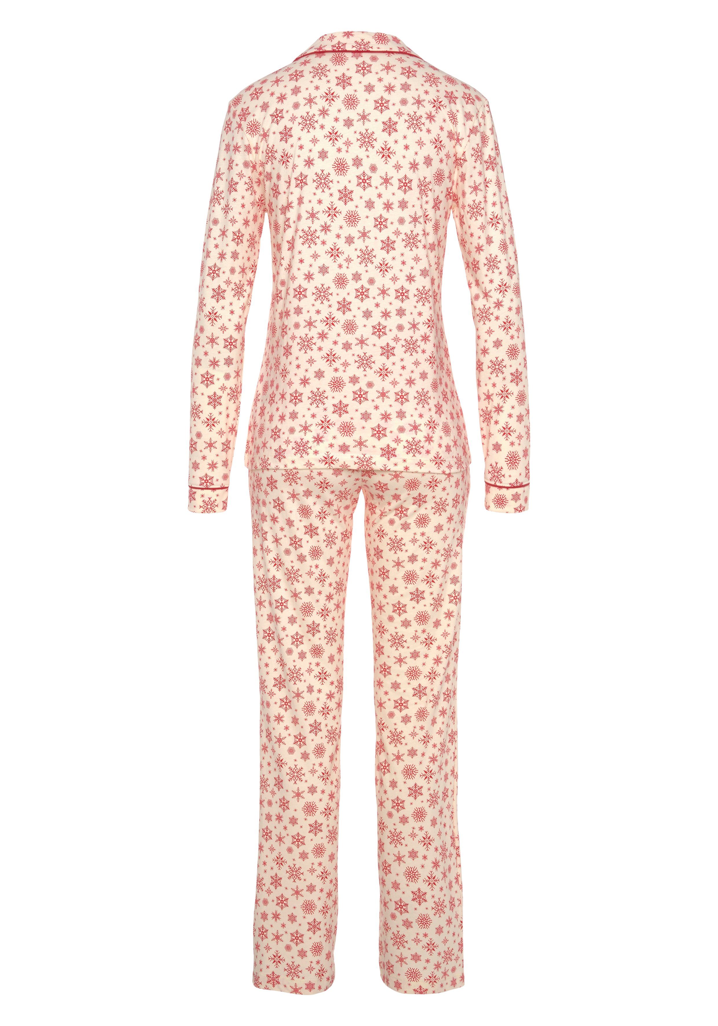 Lascana Pyjama met winterse print