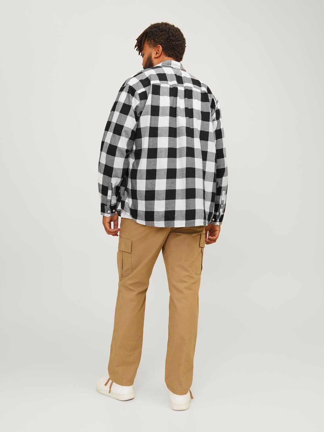 Jack & Jones PlusSize Geruit overhemd JJEGINGHAM TWILL SHIRT L/S NOOS PLS