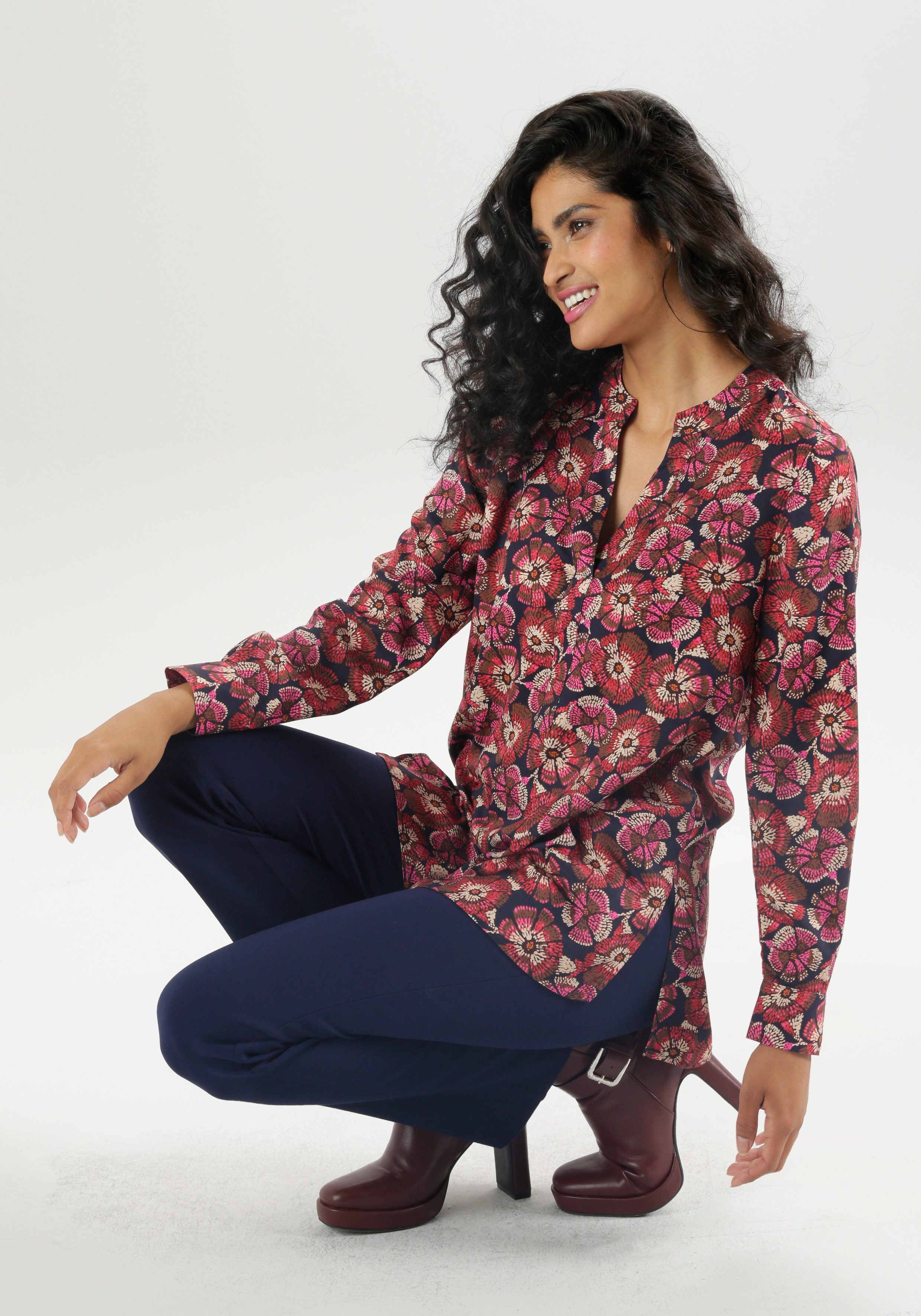 Aniston SELECTED Lange blouse achterkant langer dan voorkant