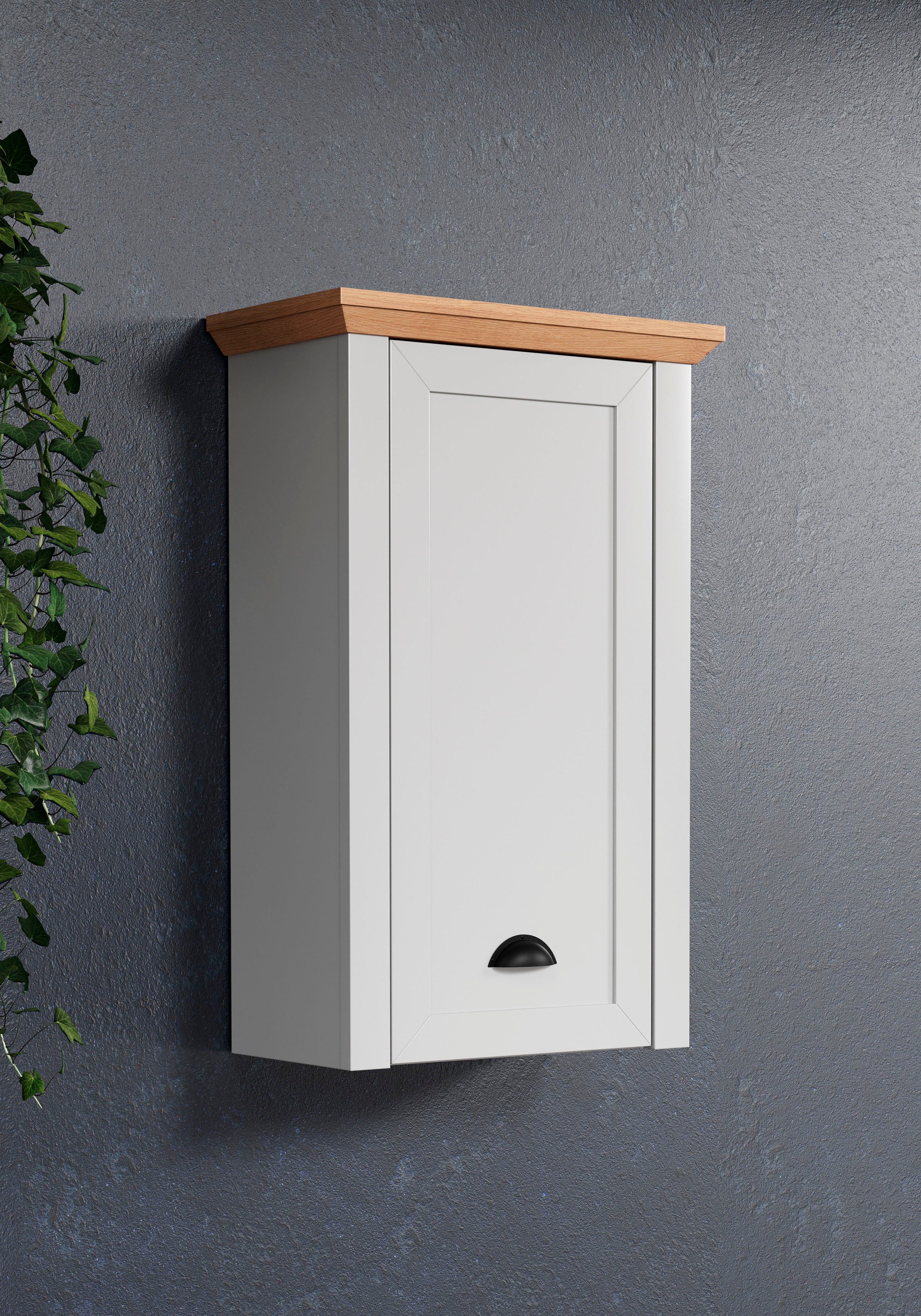 Home affaire Hangend kastje Badkast met schelpgrip in landhuisstijl - (B/D/H) 46/24/73 cm