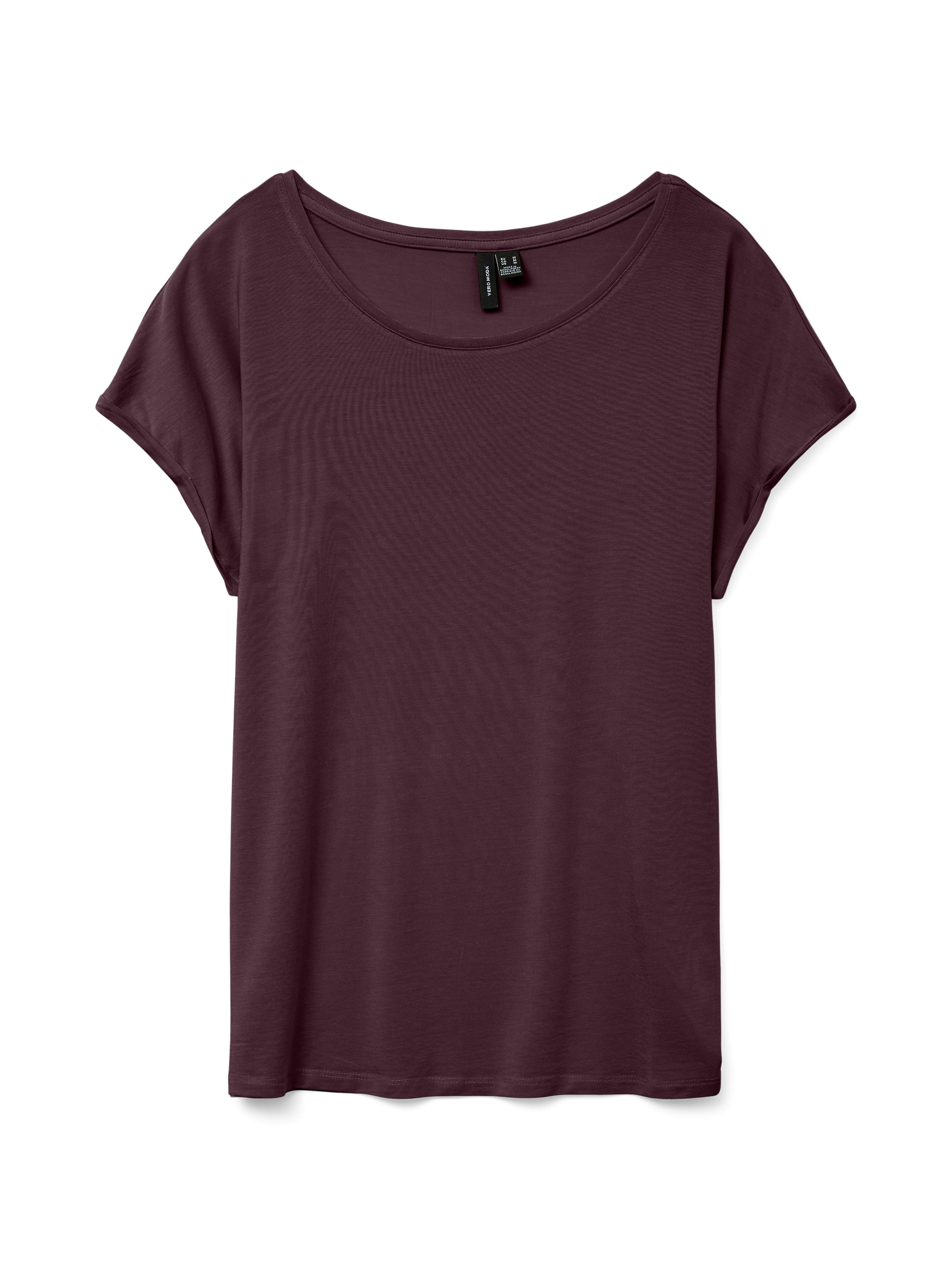 Vero Moda Shirt met ronde hals VMAVA PLAIN SS TOP GAJRS NOOS