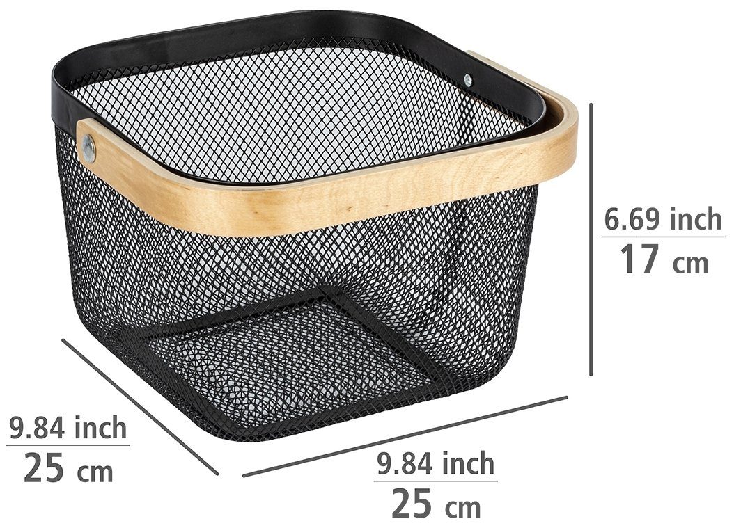 WENKO Opbergmand Bambusa Bxdxh: 25x25x17 cm