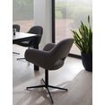 mca furniture eetkamerstoel melrose stoel 360º draaibaar met nivellering (set, 2 stuks) bruin