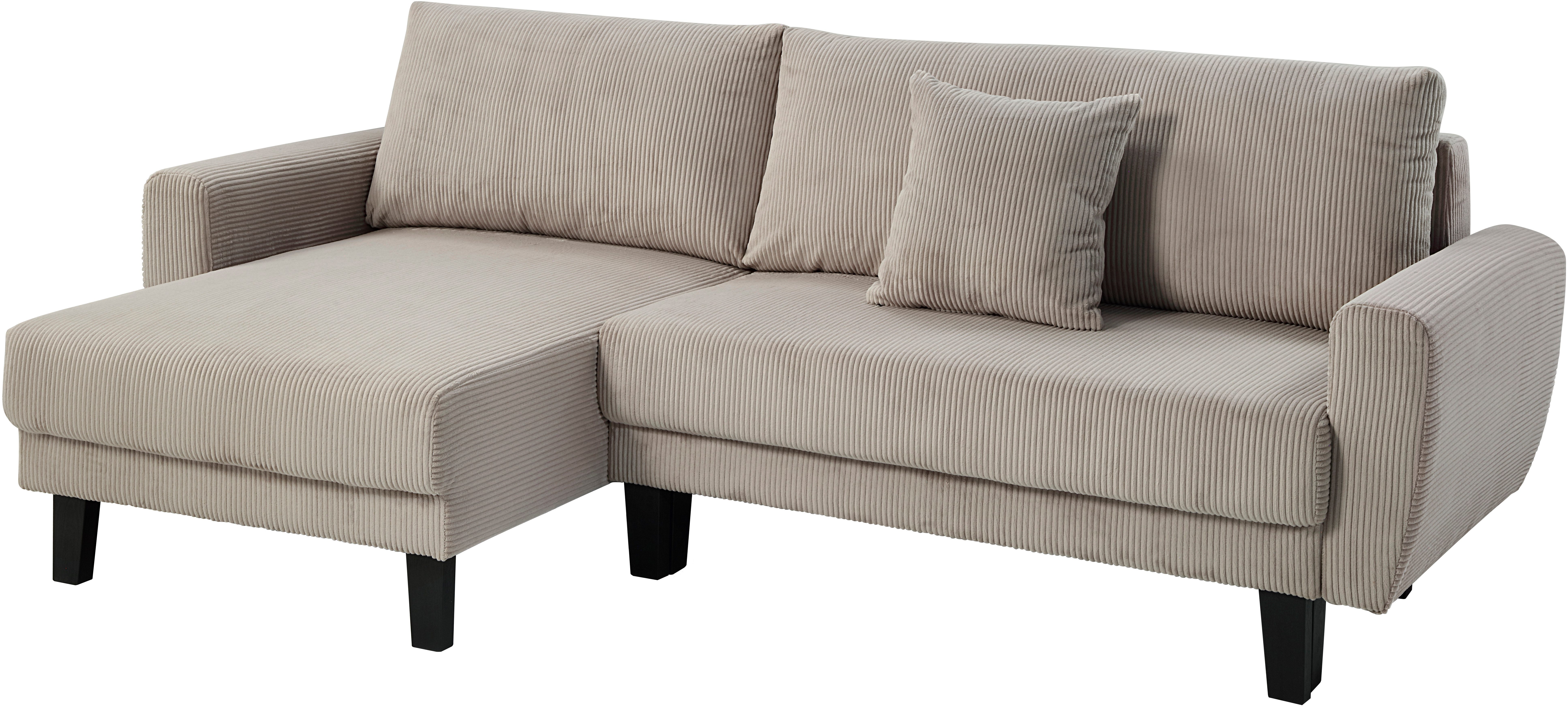 ATLANTIC home collection Hoekbank Leonid L-vorm met slaapfunctie en bedkist