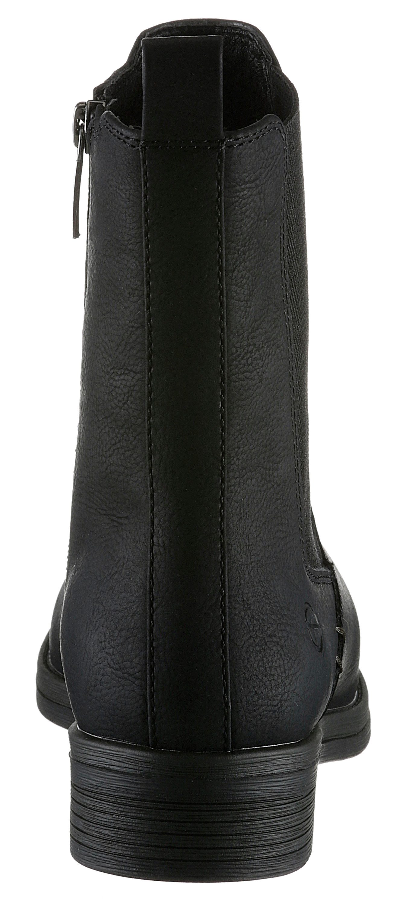 Tamaris Chelsea-boots hakken, enkellaars, zakelijke schoen met t-logo-decoratie