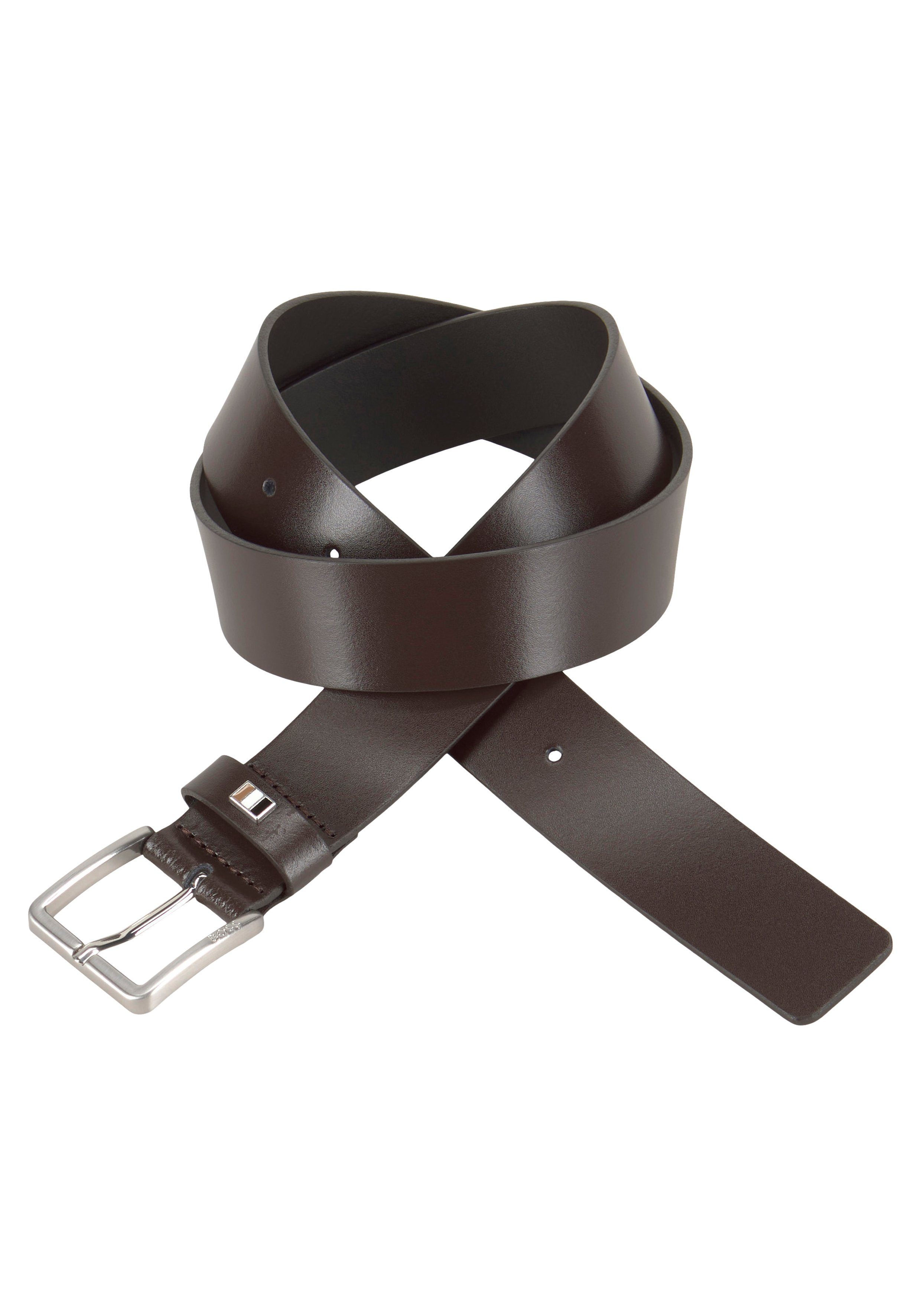 Boss Leren riem Ther-Flag-E_Sz35 met stijlvolle merkdetaillering