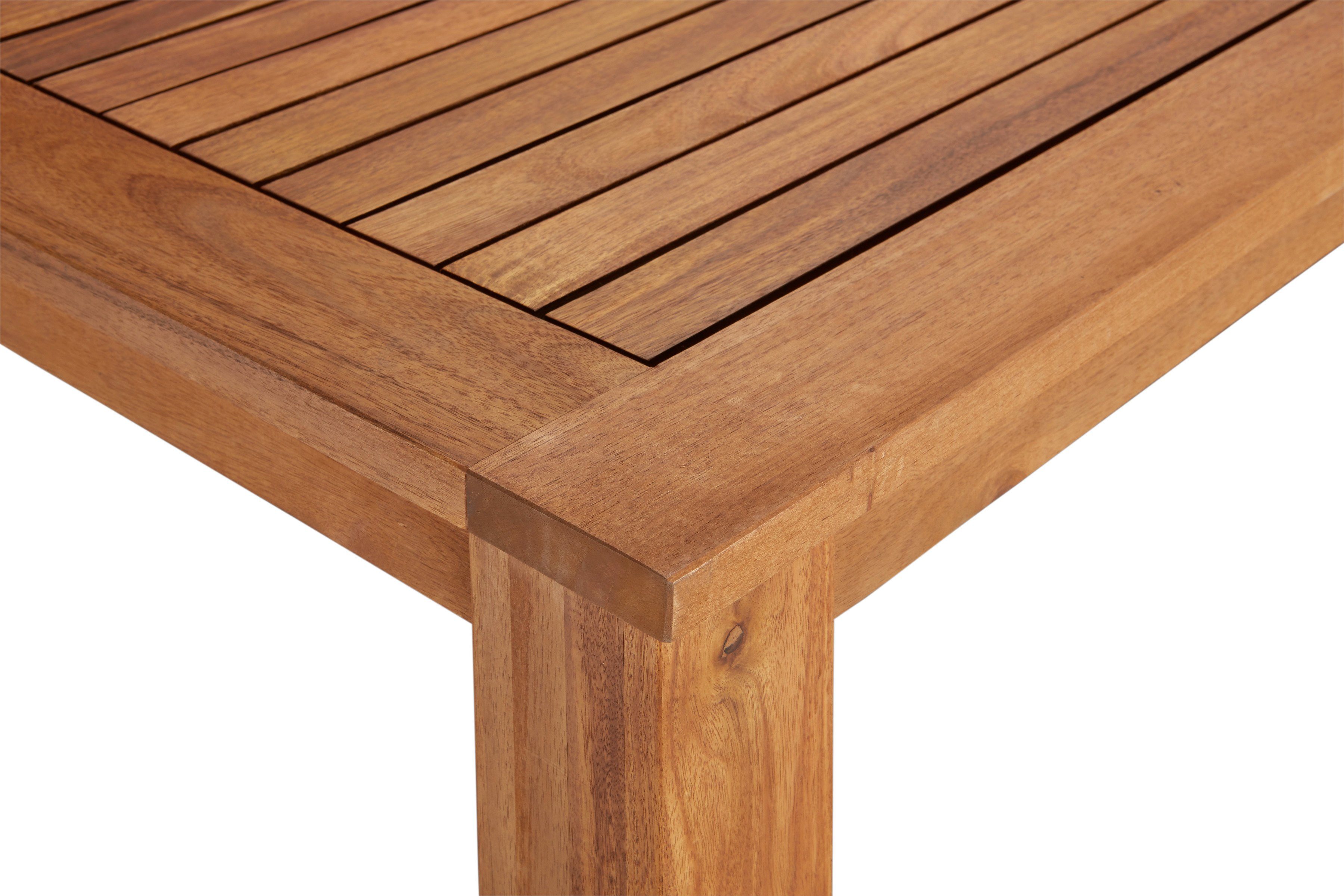 MERXX Tuin-eethoek Toscane 6 fauteuils, tafel 185x90 cm, polyrotan/acacia (13-delig)
