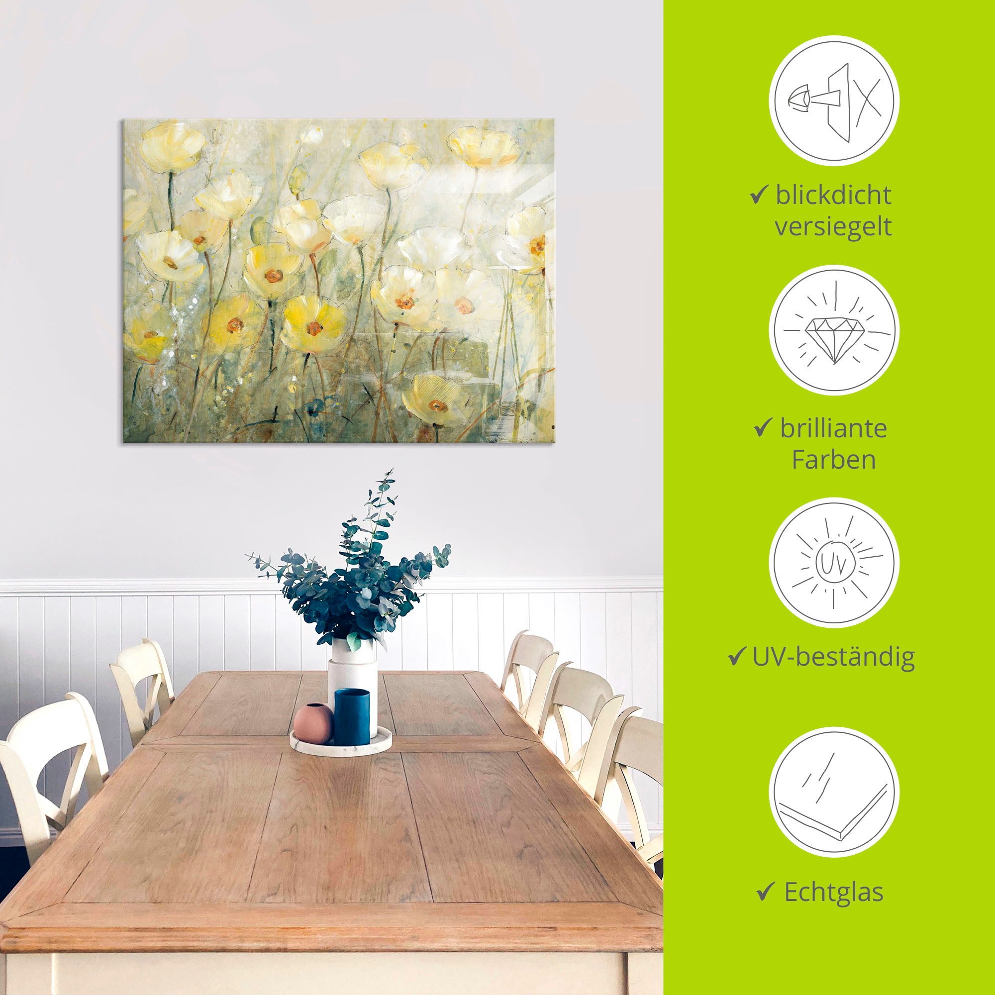 Artland Print op glas Zomer in volle bloei II