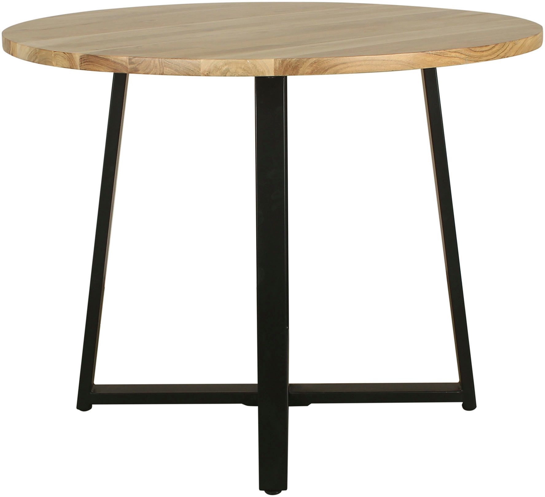 byLIVING Eettafel Arrow met 2,5 cm dikke, ronde massief houten tafelblad, d 100, h 77 cm (1 stuk)