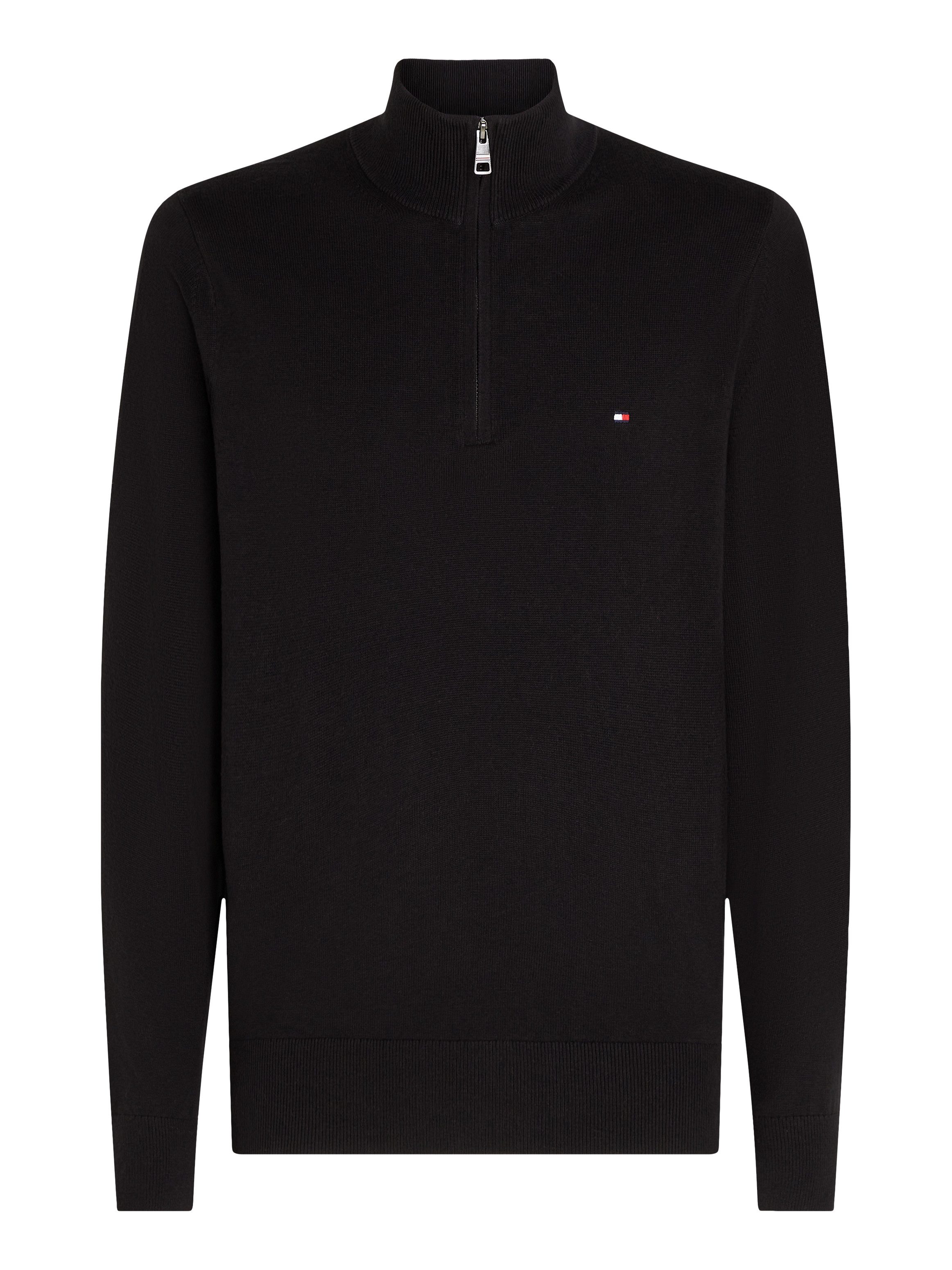 Tommy Hilfiger Schipperstrui PIMA ORG CTN CASHMERE ZIP MOCK