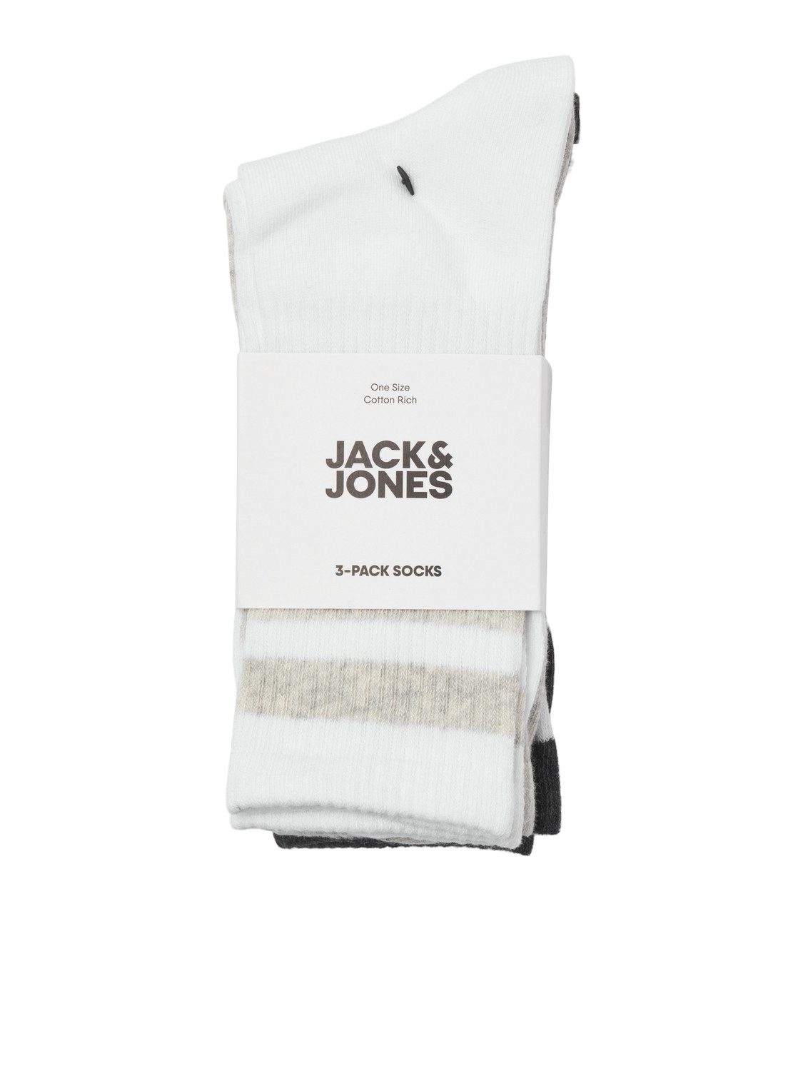 Jack & Jones Vrijetijdssokken JACTRAVIS TENNIS SOCK 3 PACK NOOS (set 3 paar)