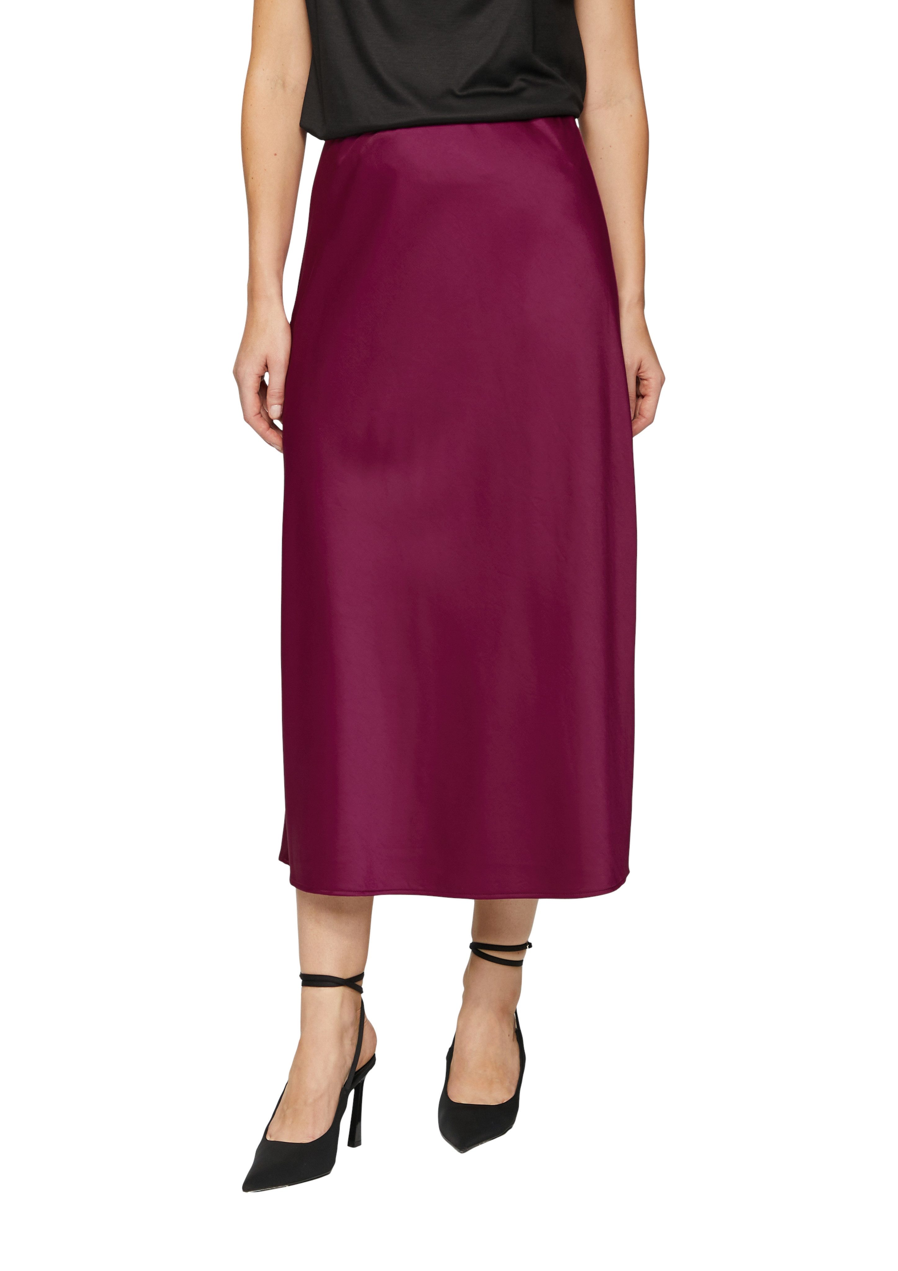 s.Oliver BLACK LABEL Satijnen rok in satijn-look dames rokken maat 38 paars