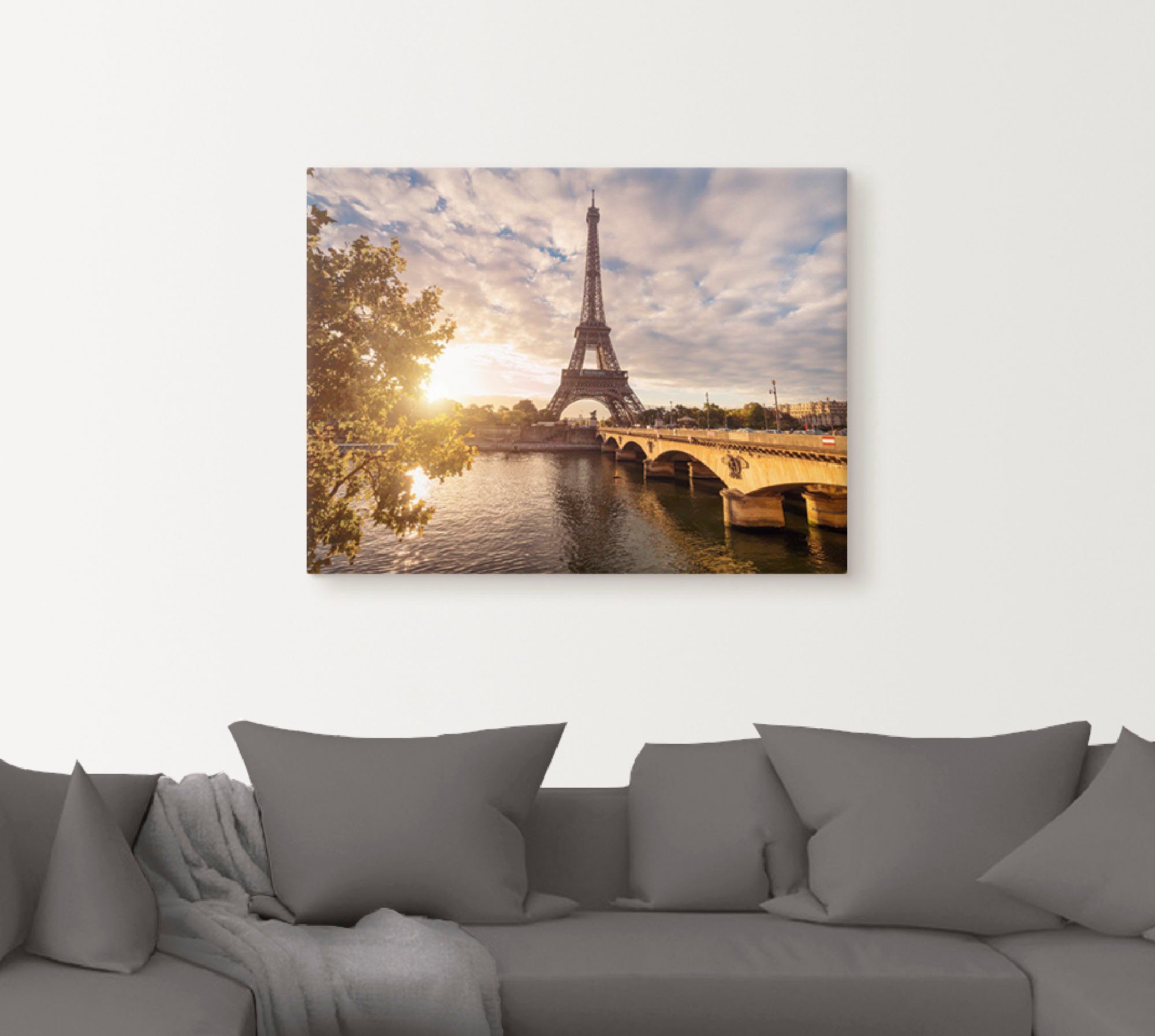 Artland Artprint Parijs Eiffeltoren II als artprint op linnen, poster, muursticker in verschillende maten