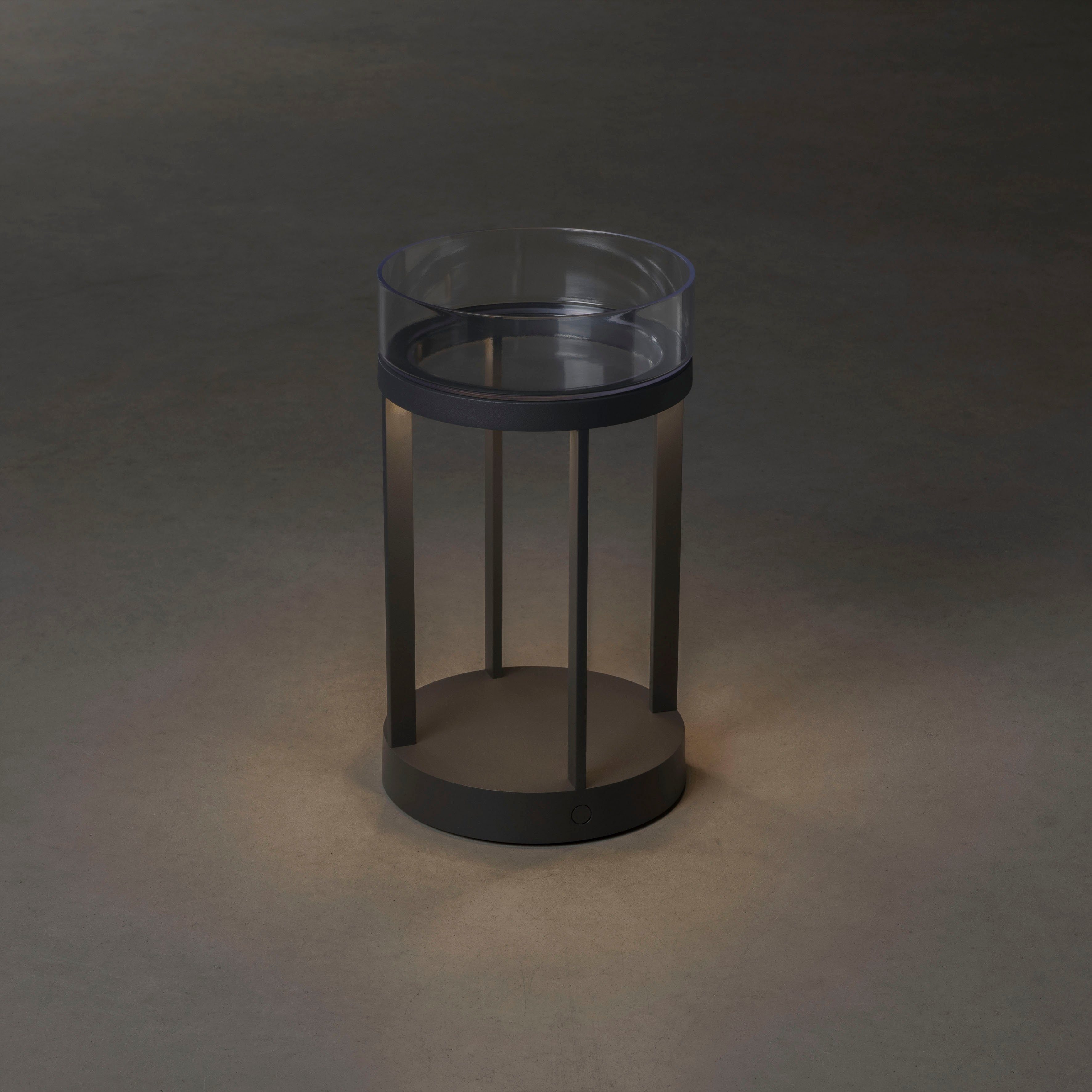 KONSTSMIDE Led-lantaarn Chieti Chieti LED USB-lantaarn, dimbaar 2700/3000K glasdeksel (2 stuks)