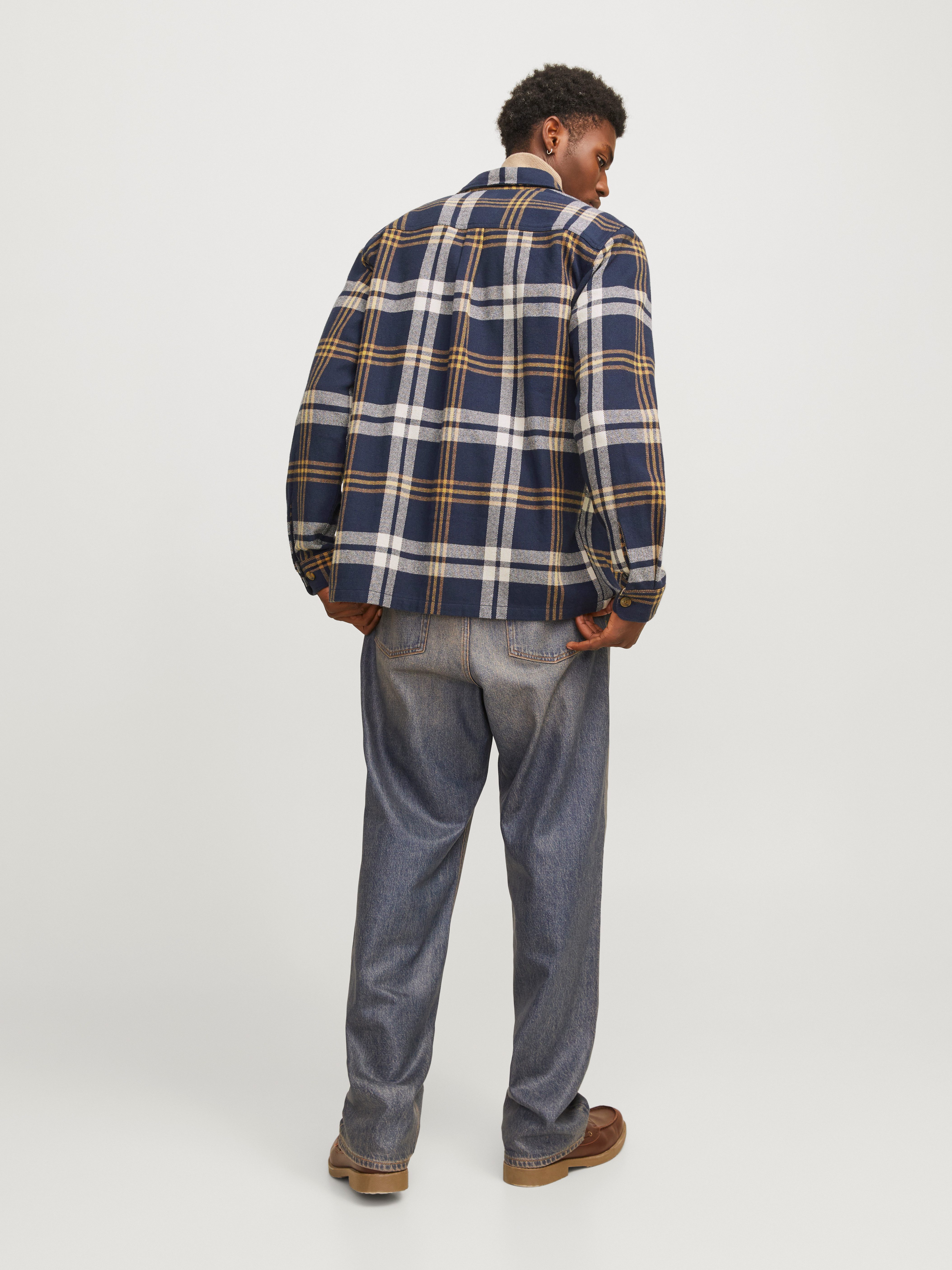 Jack & Jones Overhemd met lange mouwen JPRRAYMOND MELANGE CHECK LS OVERSHIRT SN