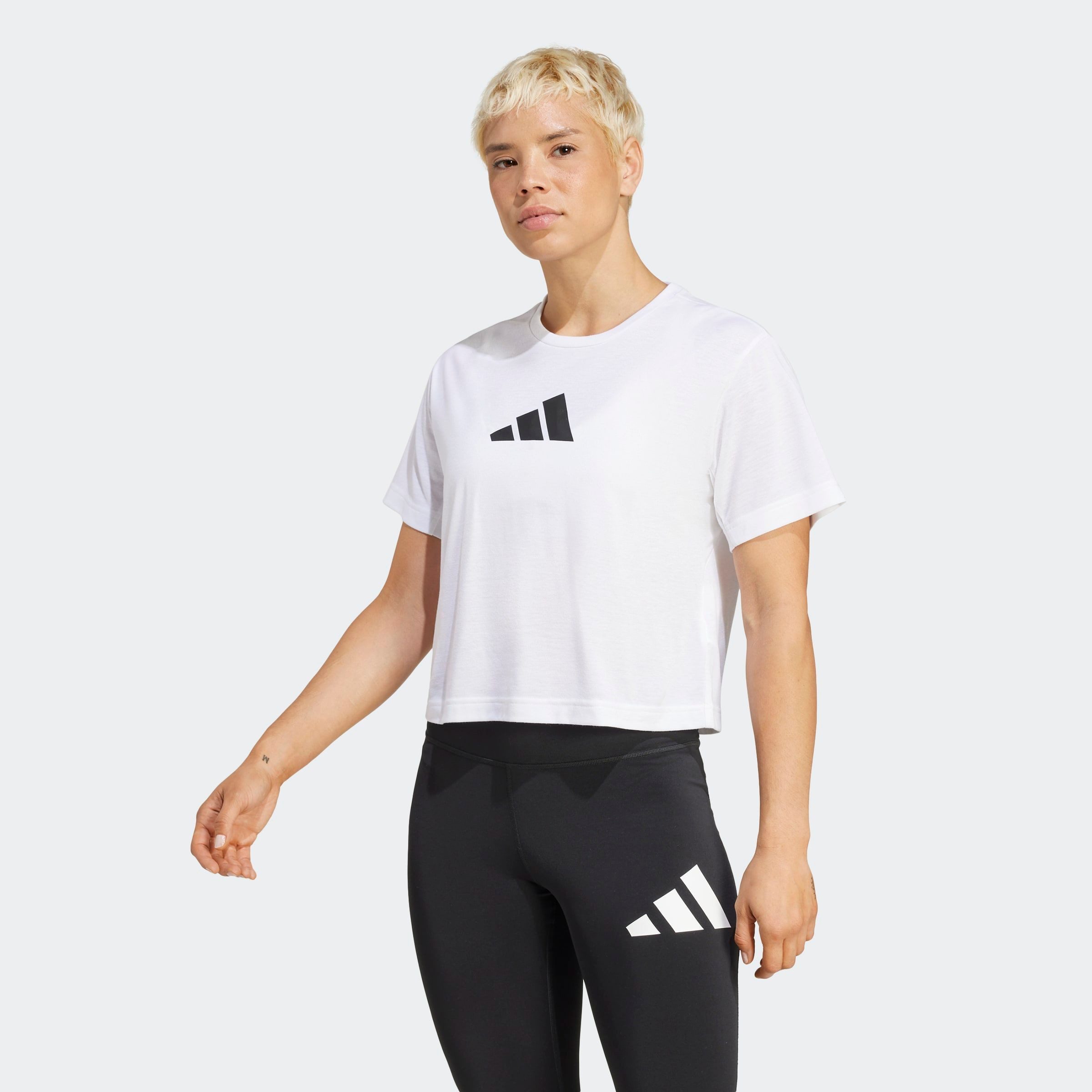 adidas Performance T-shirt TR-ES BL TEE dames tops maat M wit